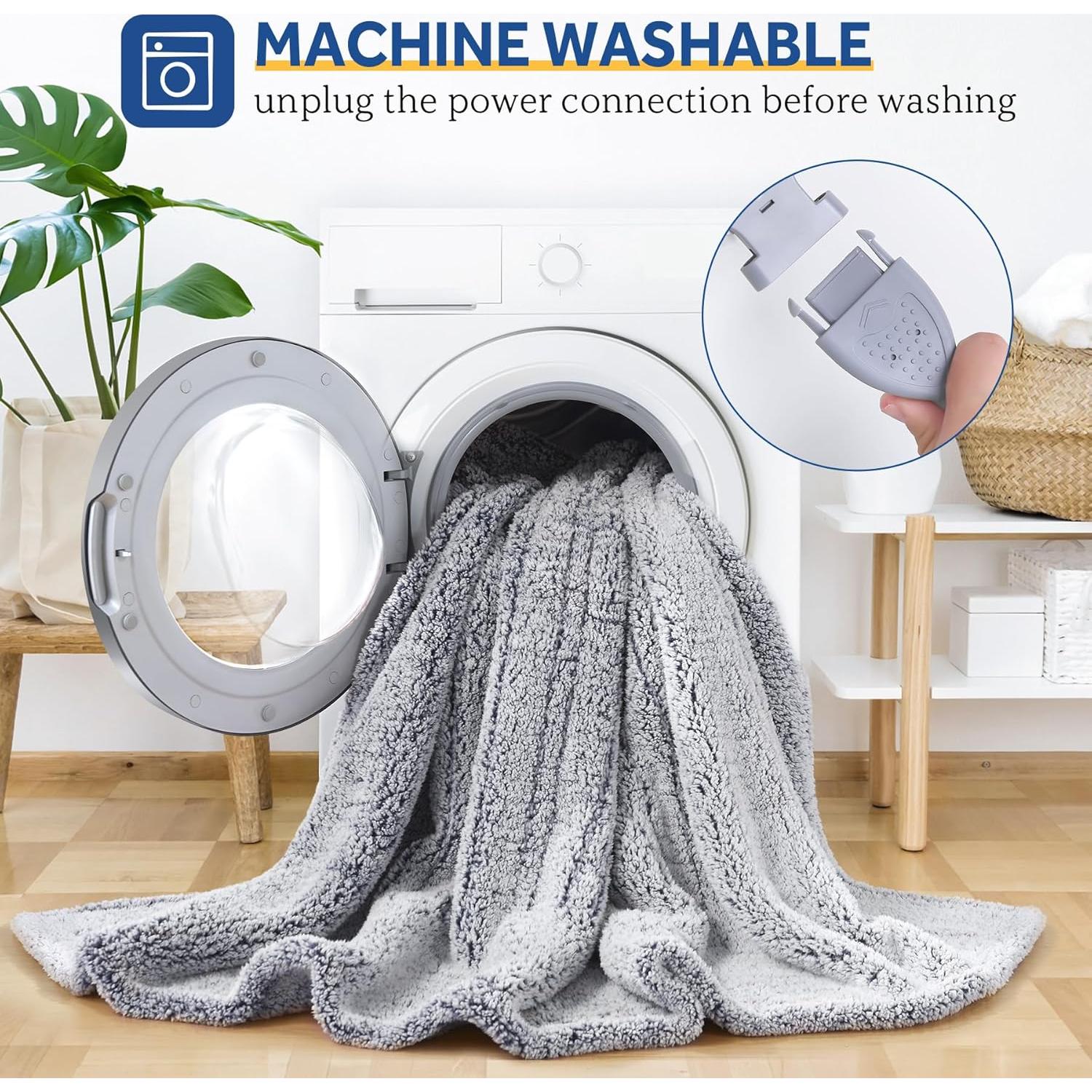 Manta Eléctrica Sealy 1.27m x 1.52m Sherpa Doble 6 Niveles