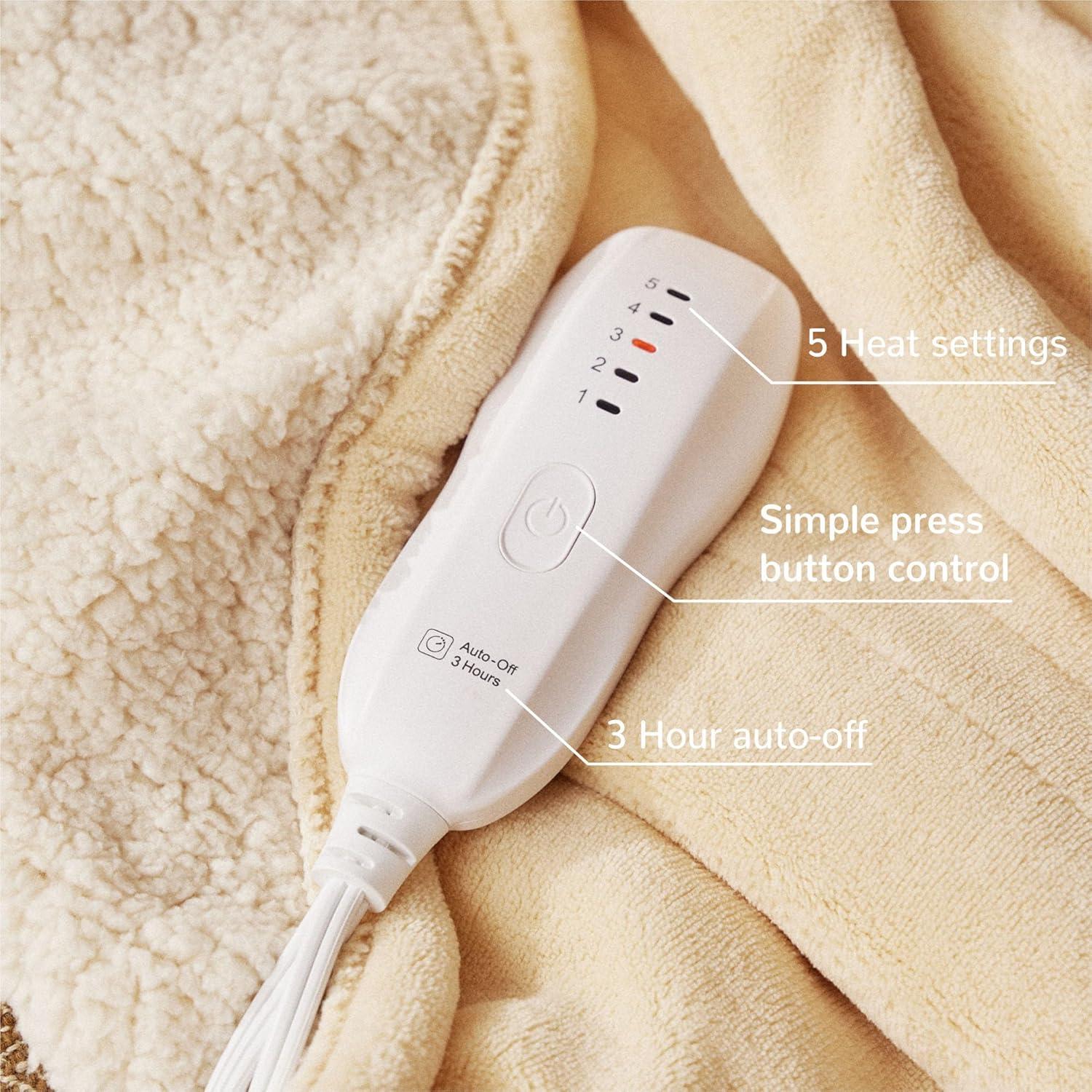 Manta Calentada HOMISPRITE 1,42 kg Amarillo 5 Niveles Calor