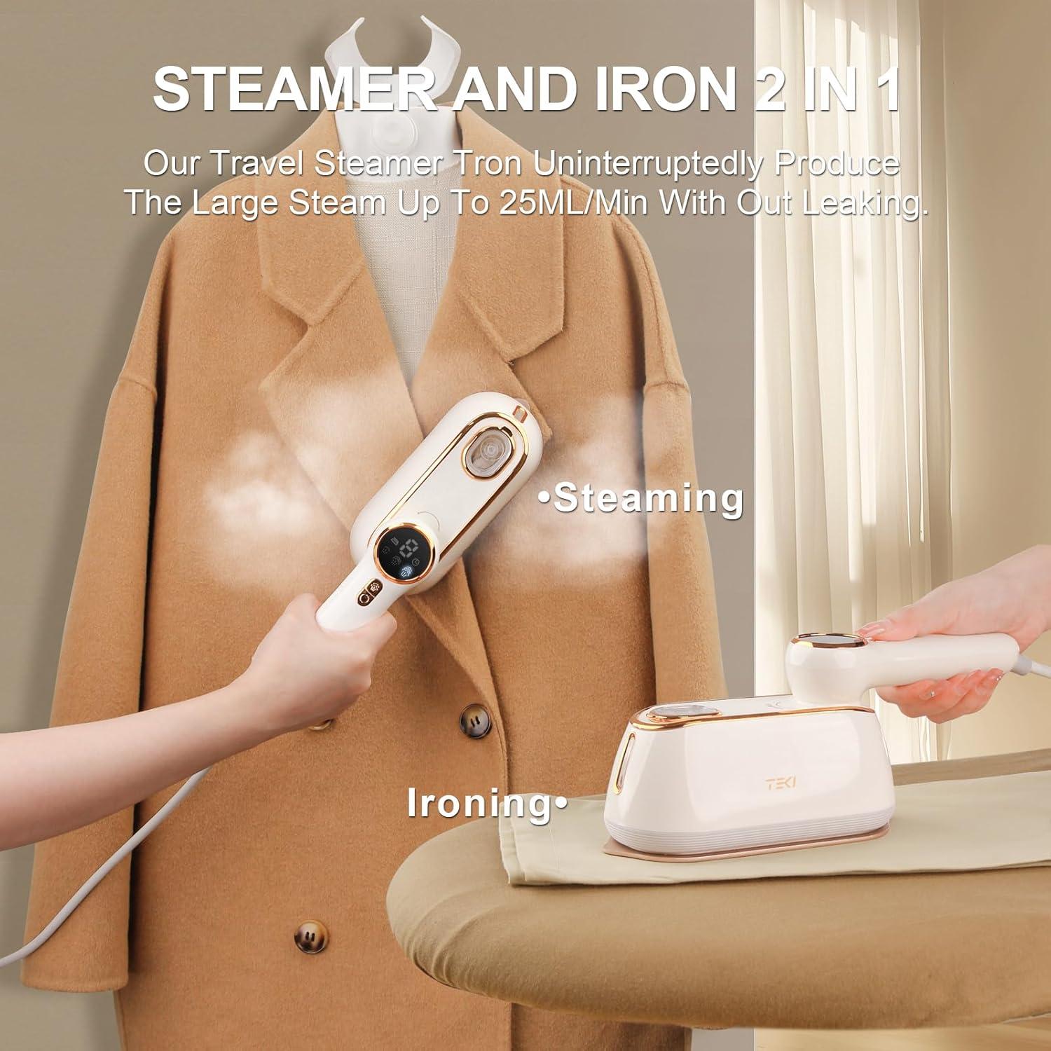 Plancha de Vapor Portátil TEKI 1200W 160ml 10s Calentamiento