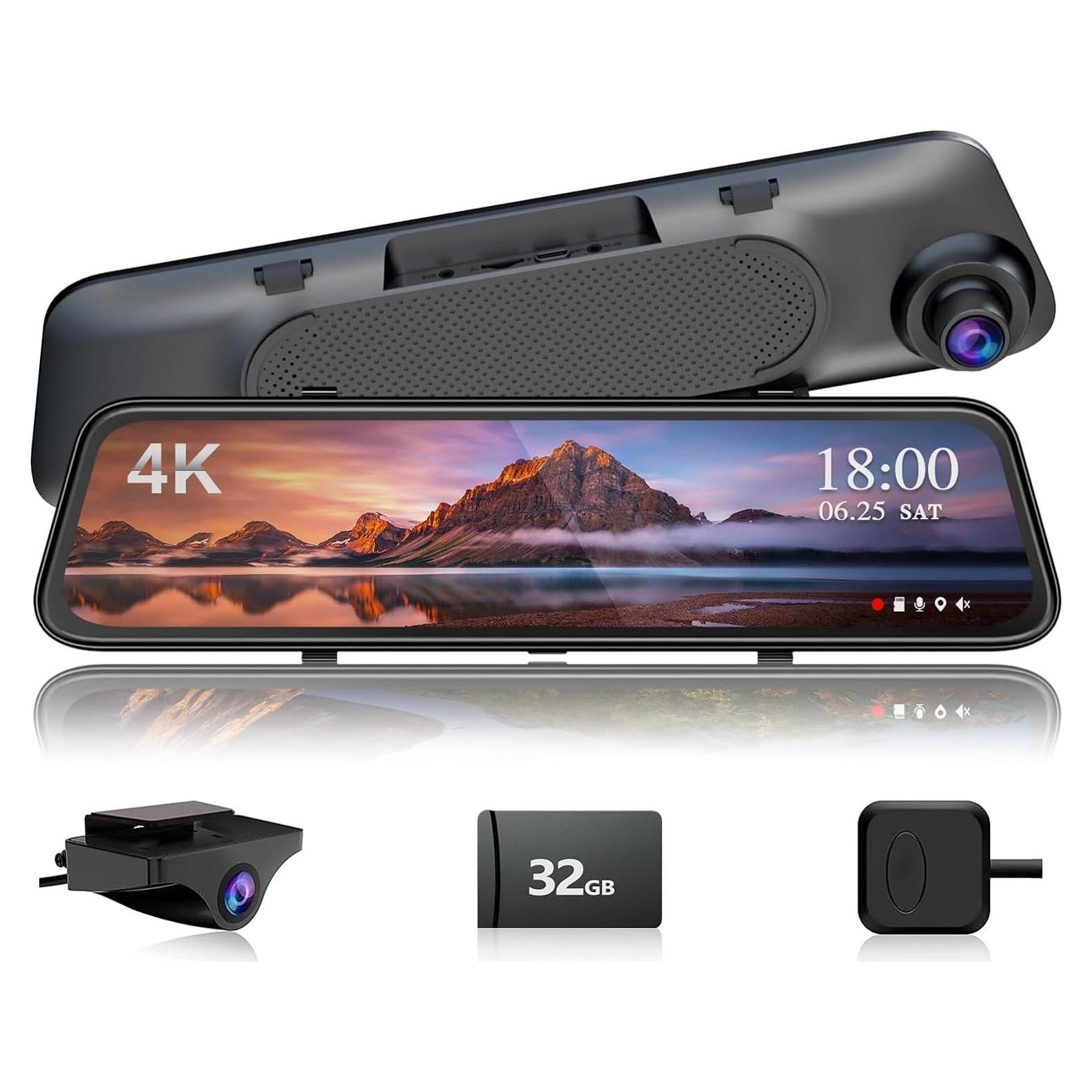 Cámara de Espejo Genérico VC10 12" 4K GPS con Tarjeta 32GB