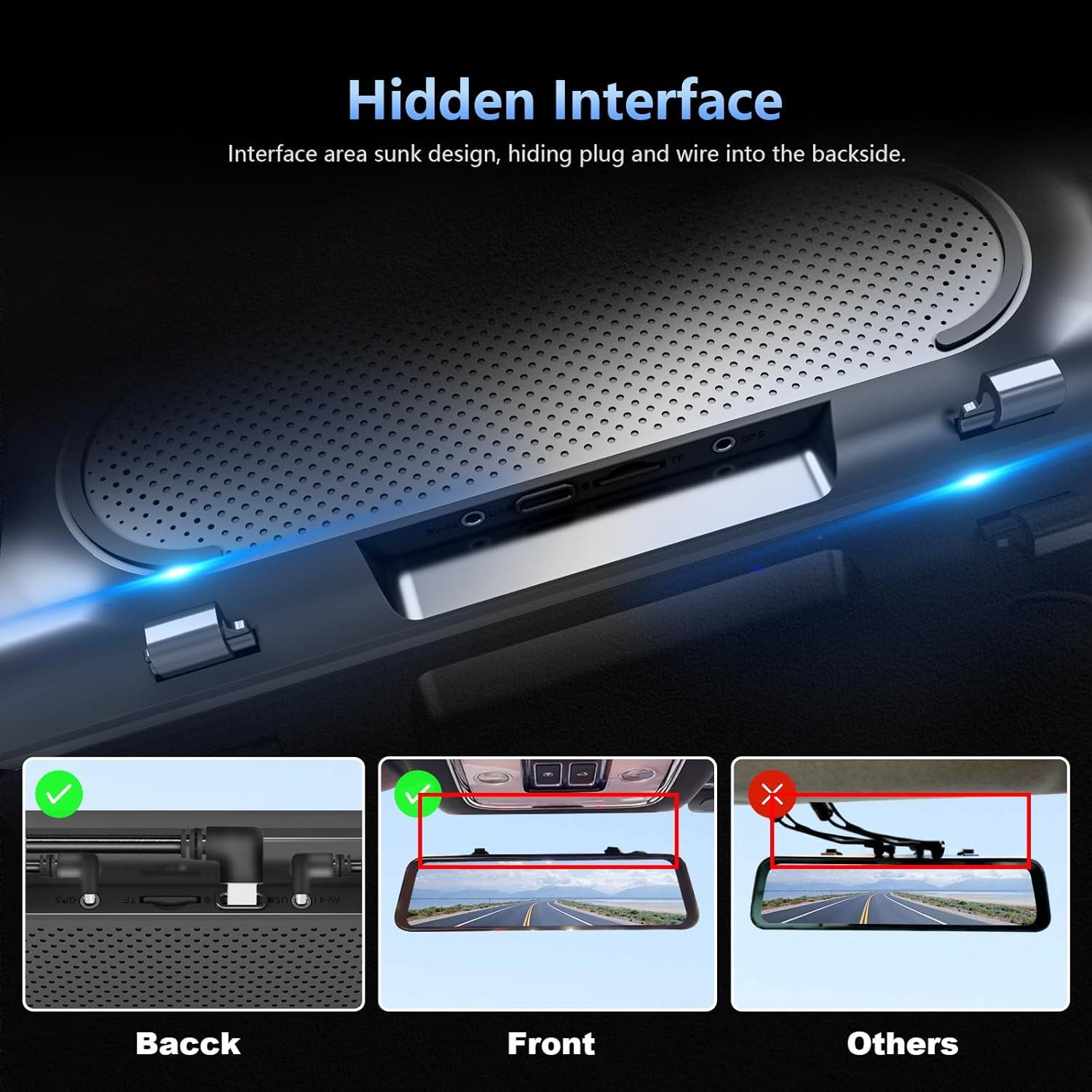 Cámara de Espejo Genérico VC10 12" 4K GPS con Tarjeta 32GB