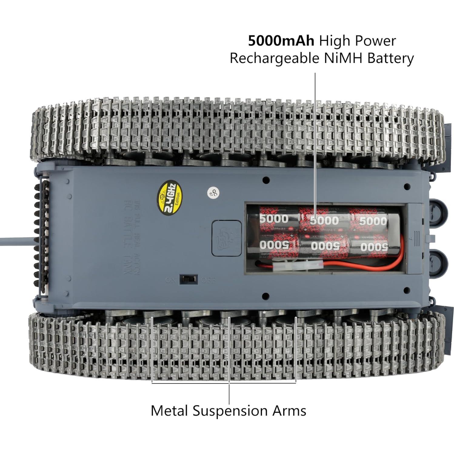 Tanque Control Remoto HengLong Tiger I 1/16 Metal 5000mAh