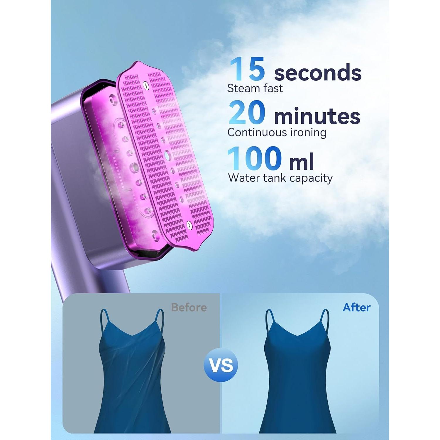 Vaporera y Plancha Portátil Sundu LM-2401 1000W 100ml Gris