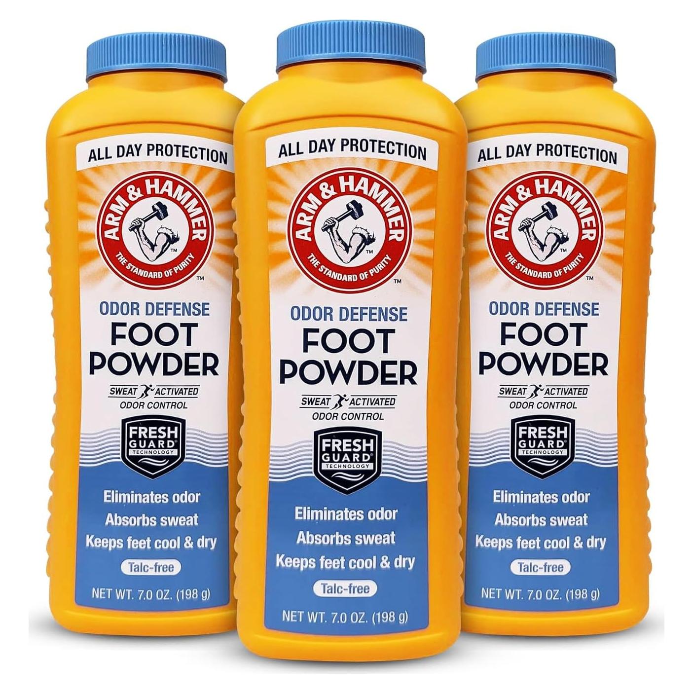 Polvo para pies Arm & Hammer 198 g sin talco paquete 3