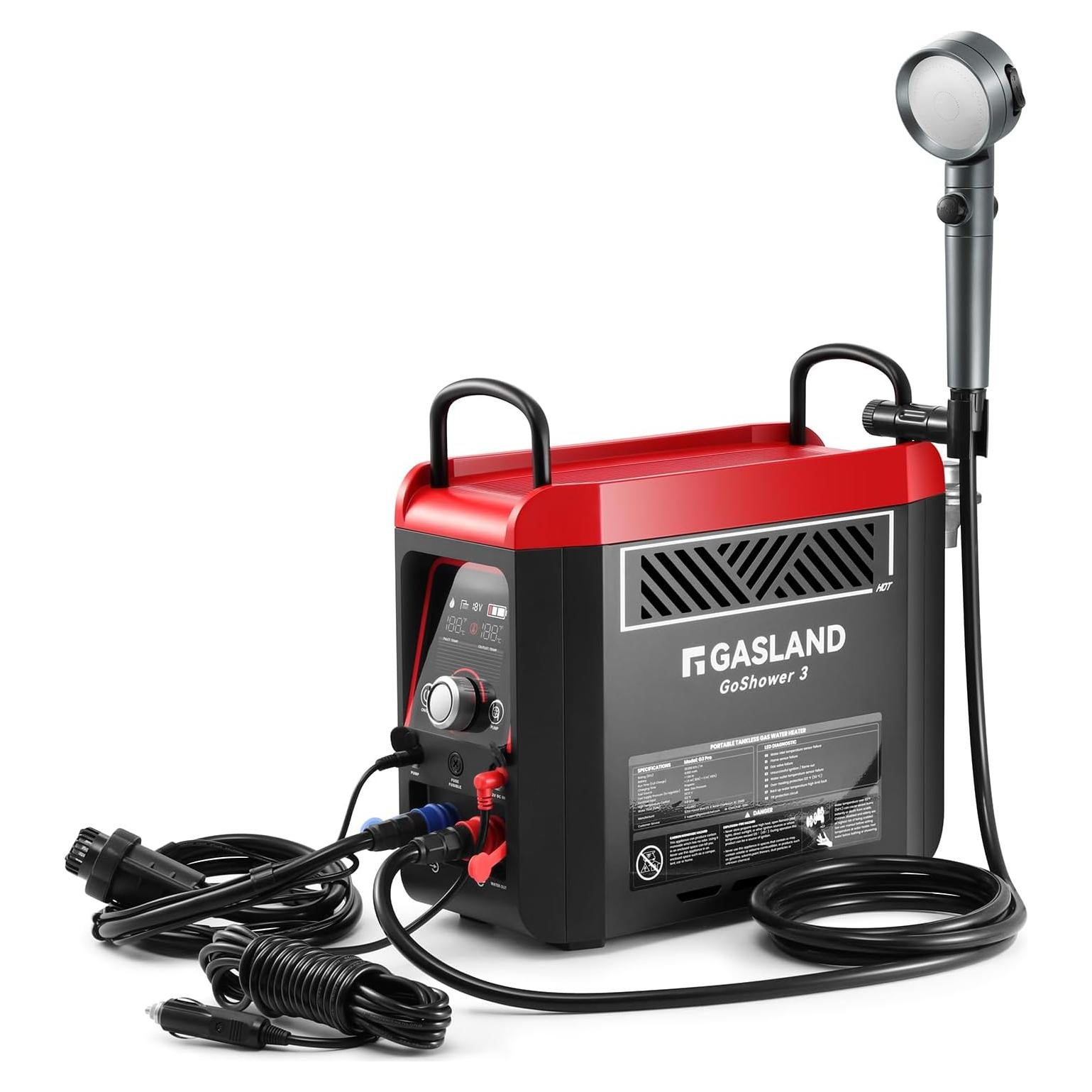 Calentador de Agua Portátil GASLAND G3 Pro 50°C Batería 4000mAh
