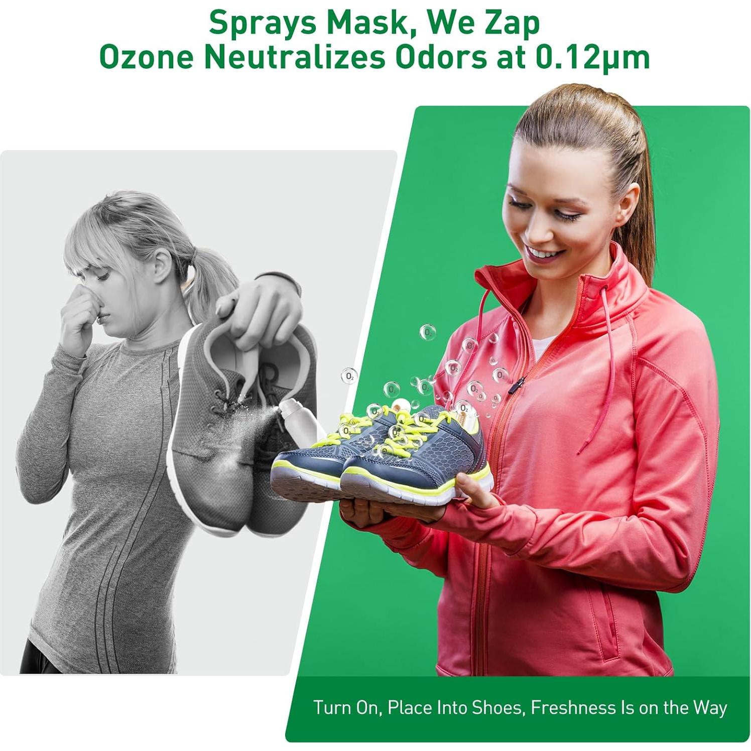 Desodorante de Zapatos MYTHERO Recargable Ozono 2-Pack