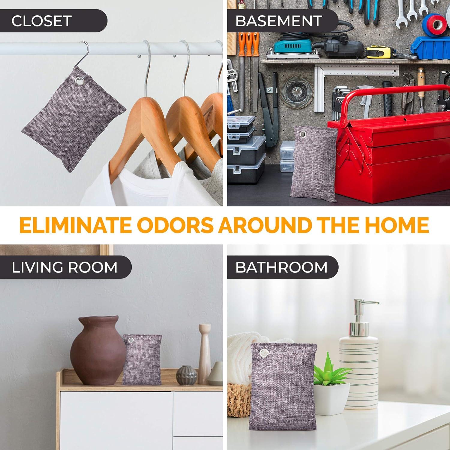 10 Bolsas Absorbentes de Olores Carbón Activado Vergali