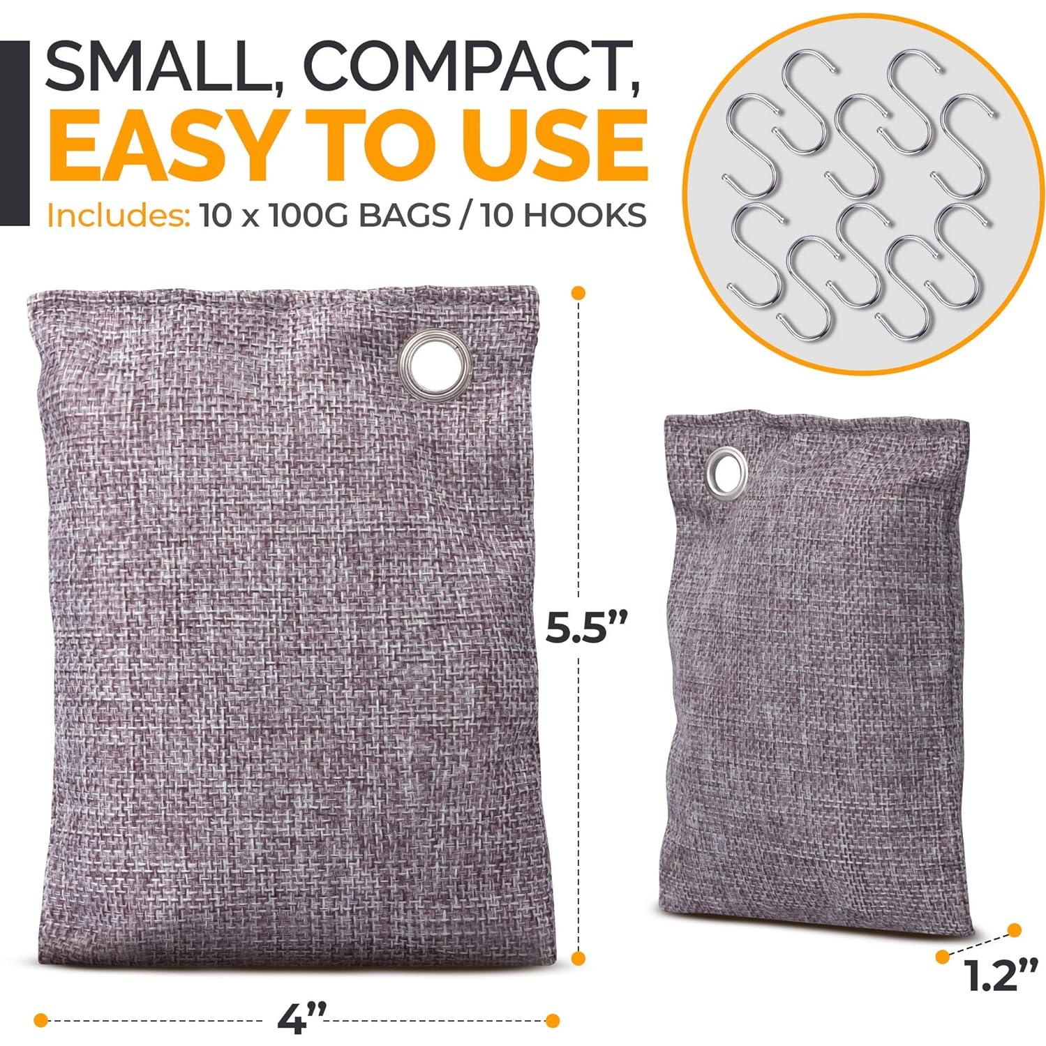 10 Bolsas Absorbentes de Olores Carbón Activado Vergali