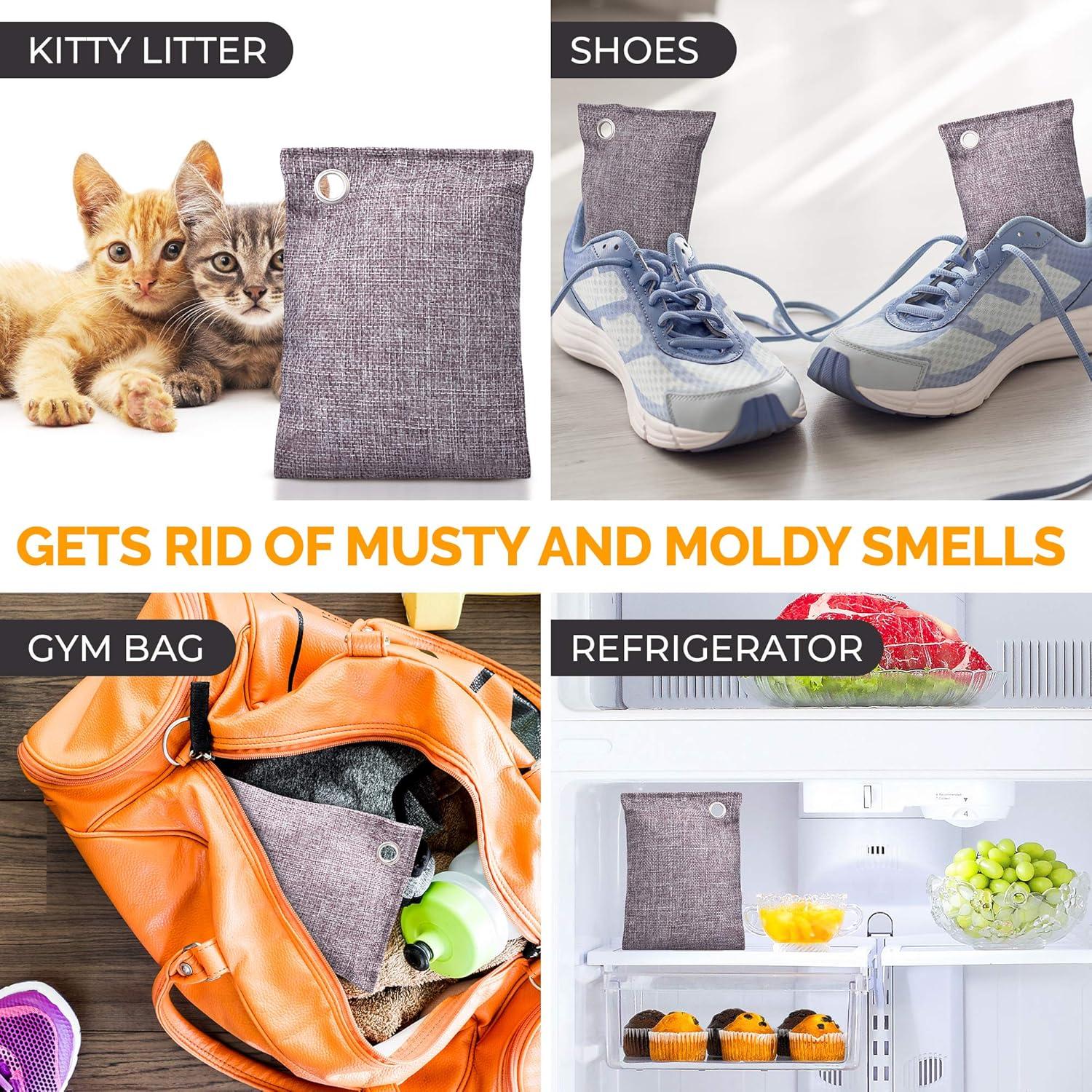 10 Bolsas Absorbentes de Olores Carbón Activado Vergali