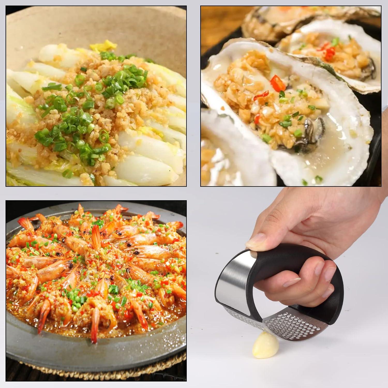 Juego de 2 Prensadores de Ajo Rngeo Acero Inoxidable