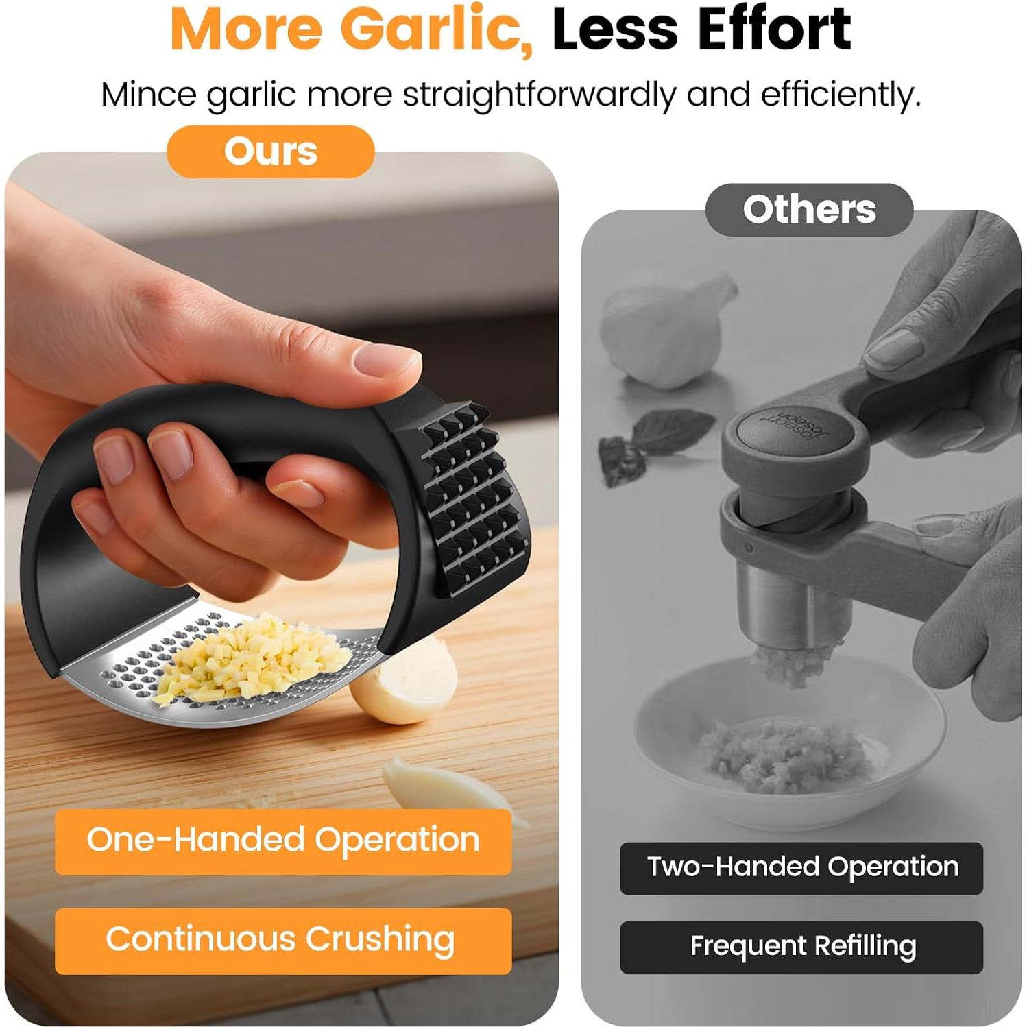 Prensa de Ajo Lesbima Acero Inoxidable Ergonomica 99g