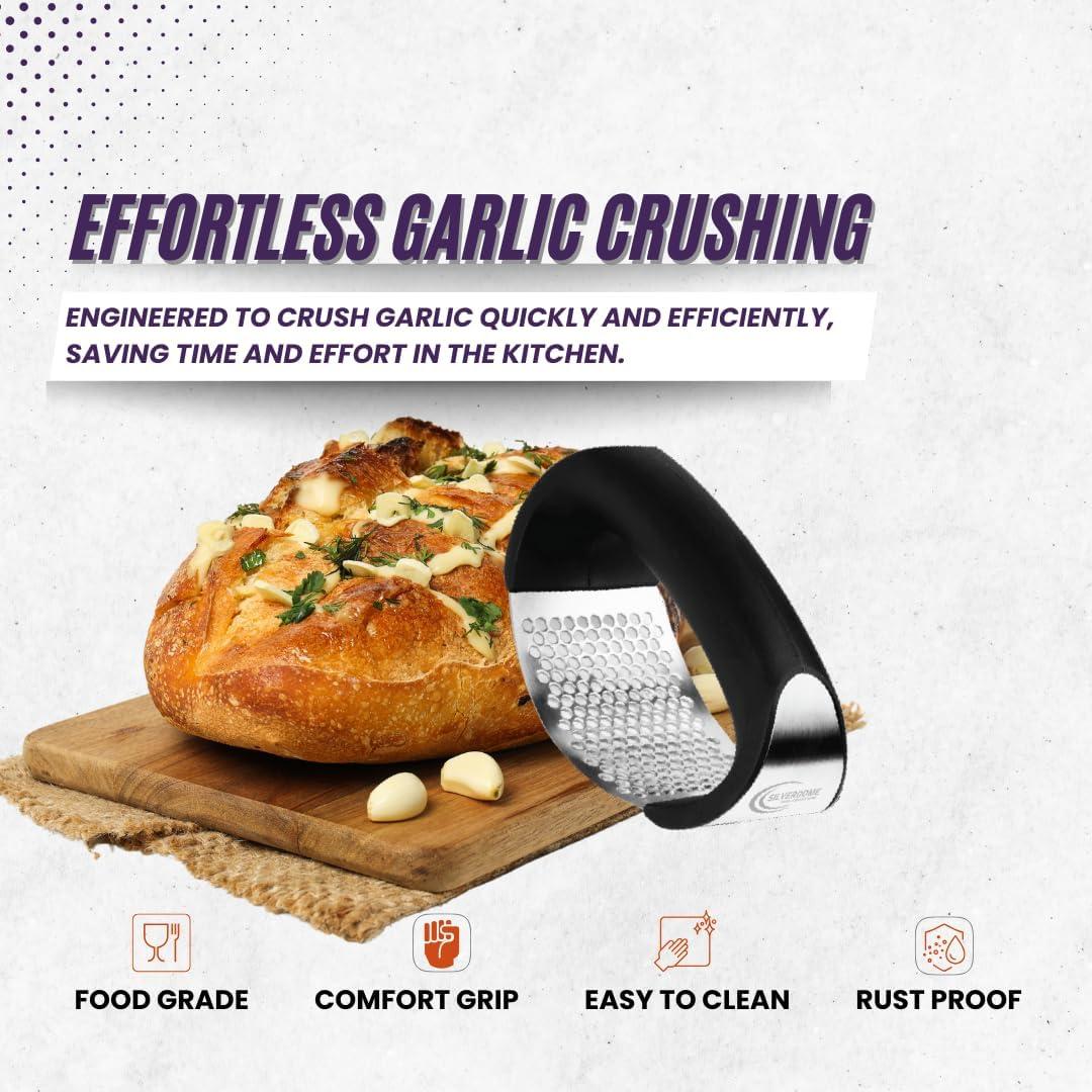Prensa de Ajo Silverdome Acero Inoxidable 11 cm