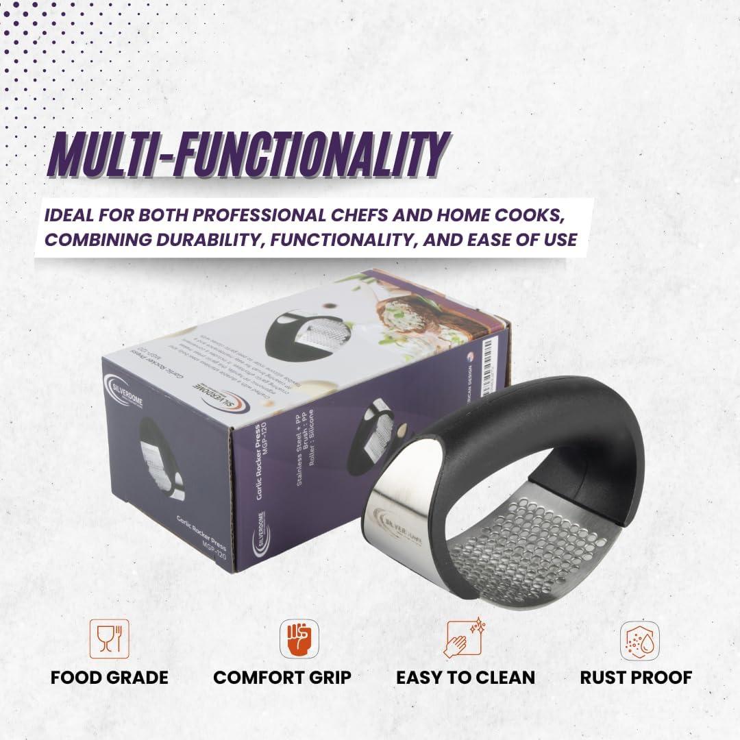 Prensa de Ajo Silverdome Acero Inoxidable 11 cm