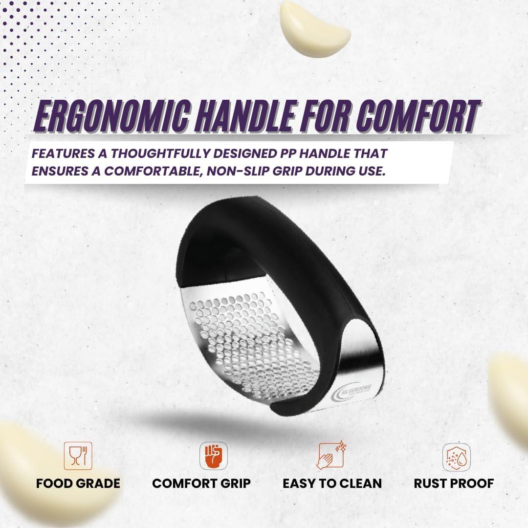 Prensa de Ajo Silverdome Acero Inoxidable 11 cm