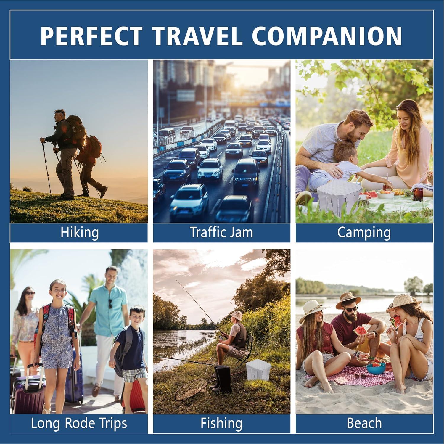 Inodoro portátil Hapoon XL para acampar - 181 kg, gris