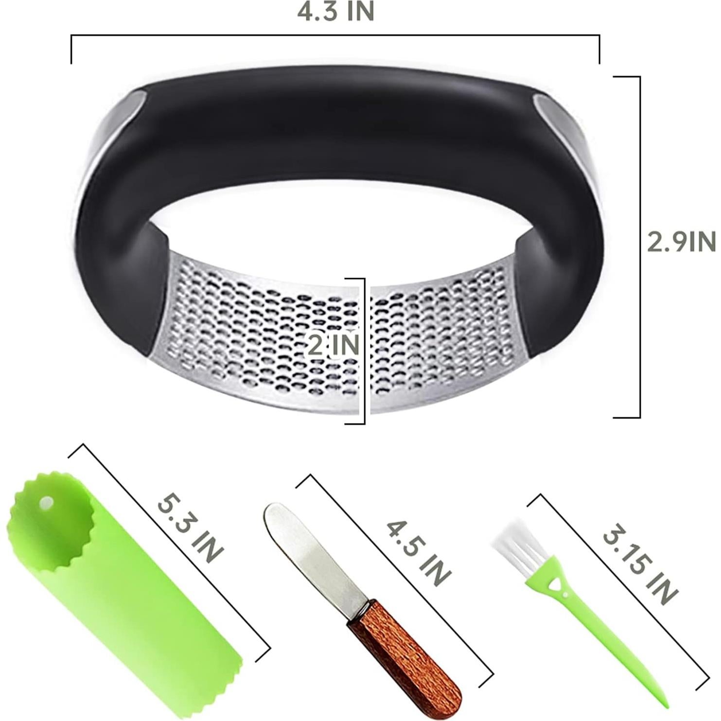 Prensa de Ajo JASVIC Acero Inoxidable Ergonómica 10,9 cm