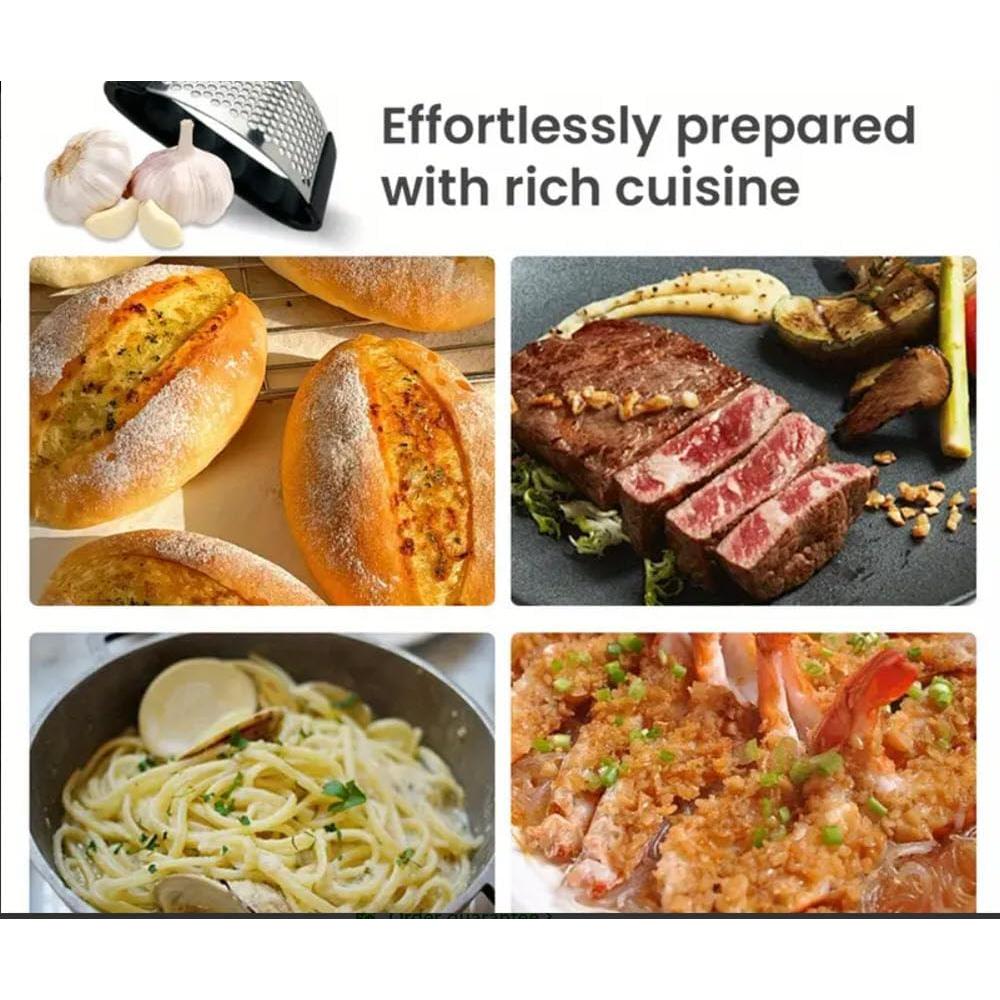 Prensa de Ajo Rocker Genérico de Acero Inoxidable, 12.7x7.6 cm