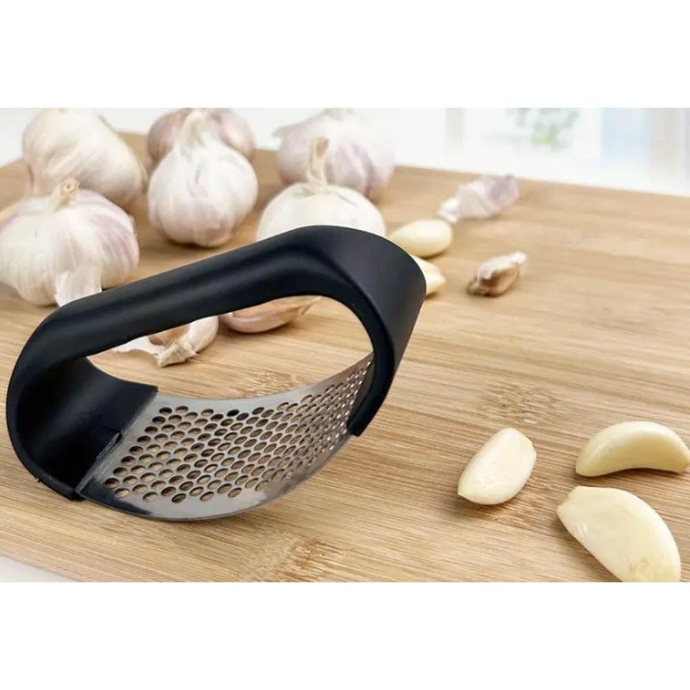 Prensa de Ajo Rocker Genérico de Acero Inoxidable, 12.7x7.6 cm