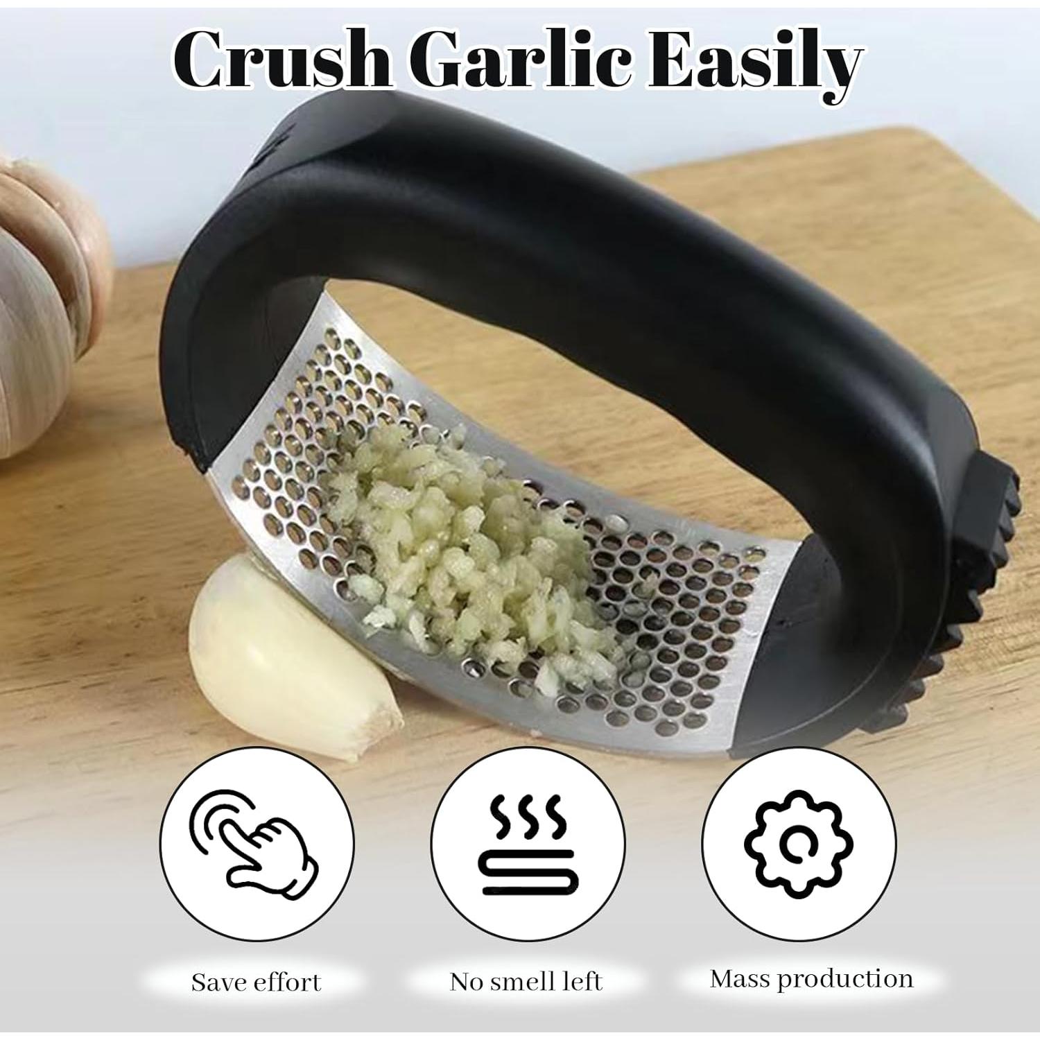 Prensa de Ajo YONHTUTU Acero Inoxidable con Pelador