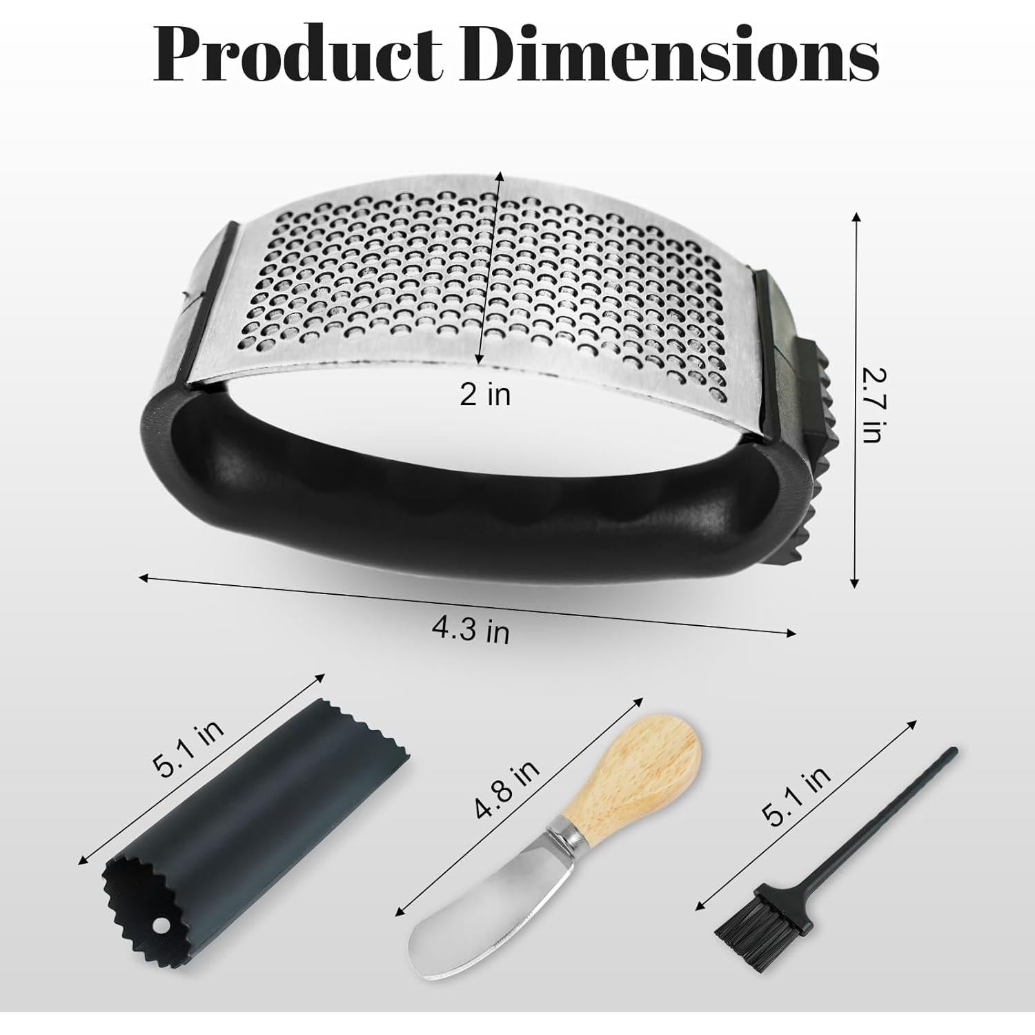 Prensa de Ajo YONHTUTU Acero Inoxidable con Pelador