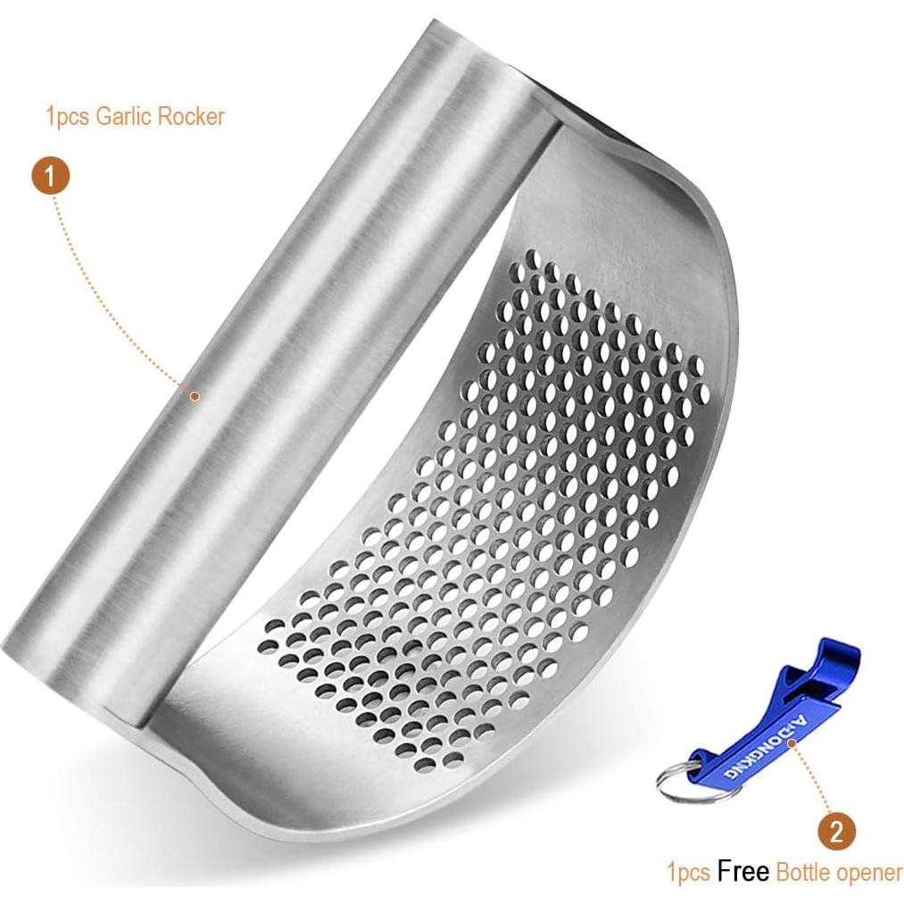 Prensa de Ajo Rocker AmDONGKING Acero Inoxidable Multiuso