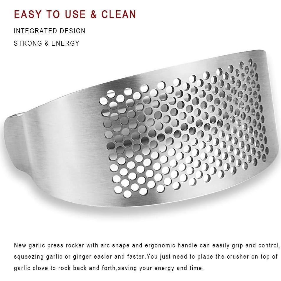 Prensa de Ajo Rocker AmDONGKING Acero Inoxidable Multiuso
