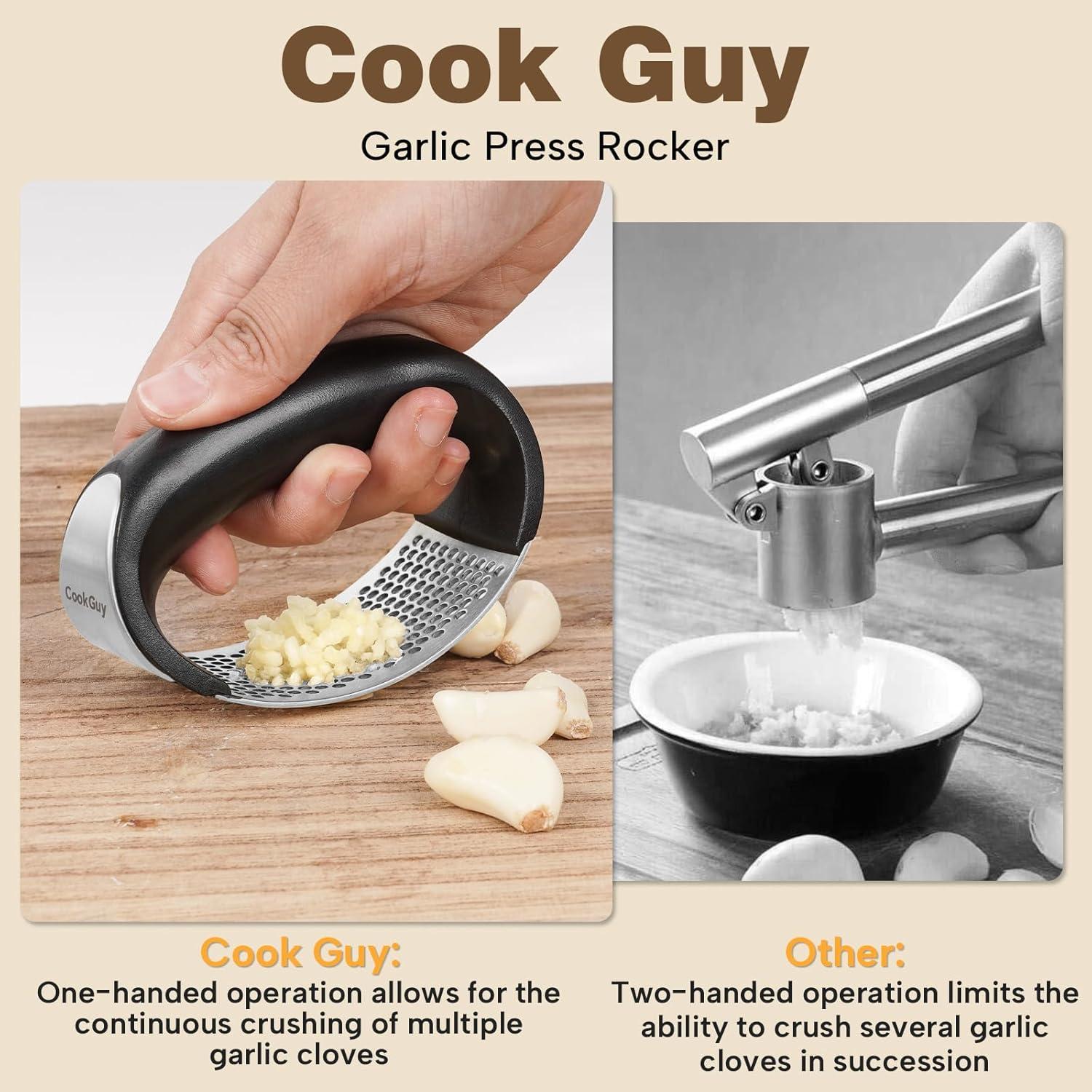 Prensa de Ajo Cook Guy de Acero Inoxidable 304 - Plata