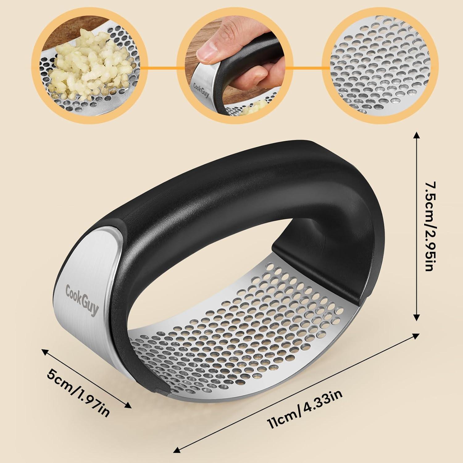 Prensa de Ajo Cook Guy de Acero Inoxidable 304 - Plata