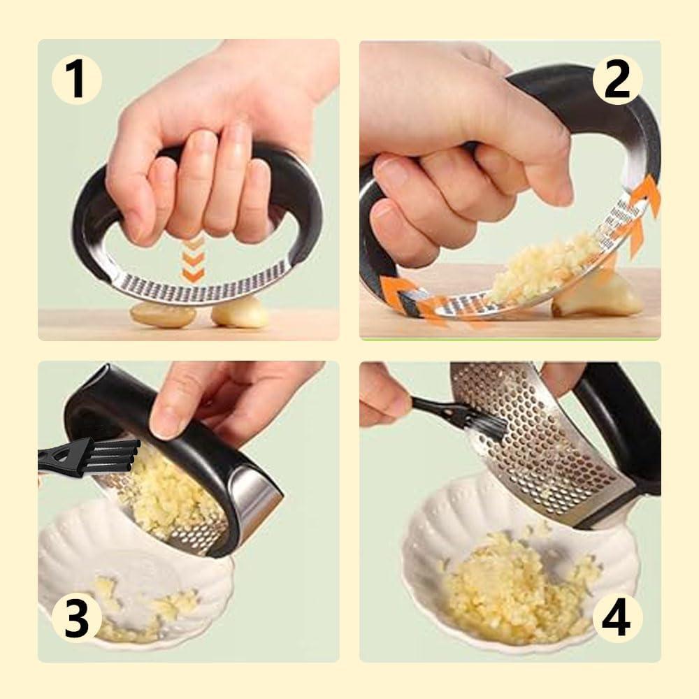 Prensa de Ajo BuyDailyNeeds Acero Inoxidable 10.9cm