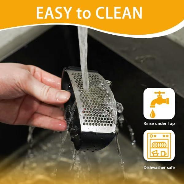 Prensa de Ajo HavenNest Ergonómica Acero Inoxidable 10.9 cm