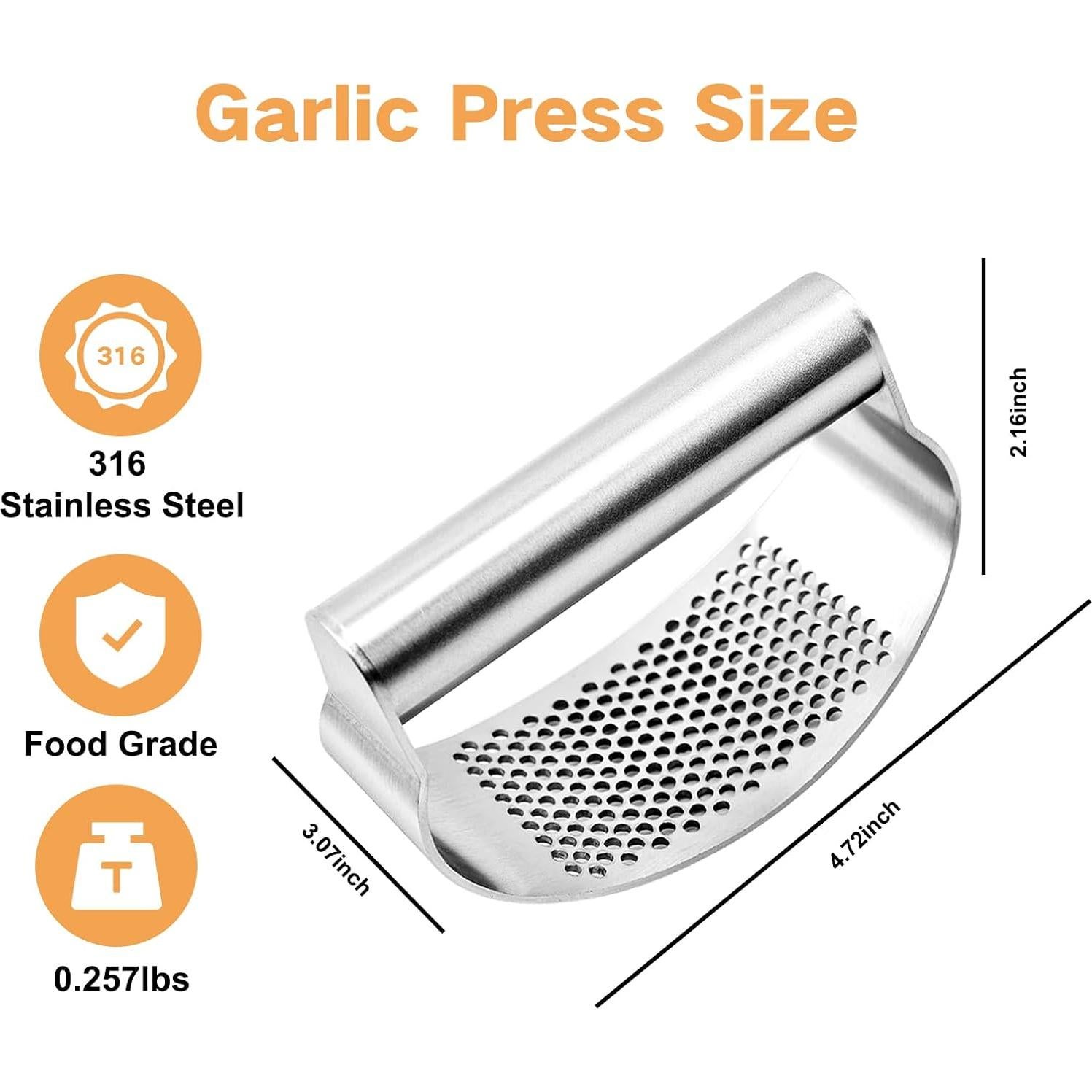 Prensa de Ajo Ergonómica LANGMINGDE Acero Inoxidable 316