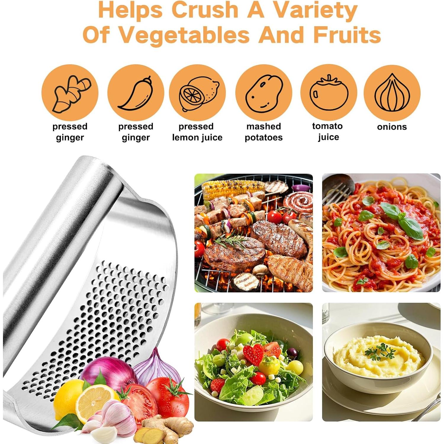 Prensa de Ajo Ergonómica LANGMINGDE Acero Inoxidable 316