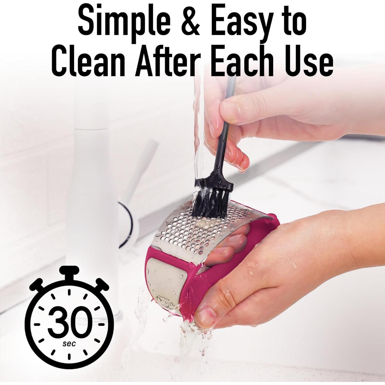 Prensa de Ajo Angel's Peel Lounge Acero Inoxidable Rojo