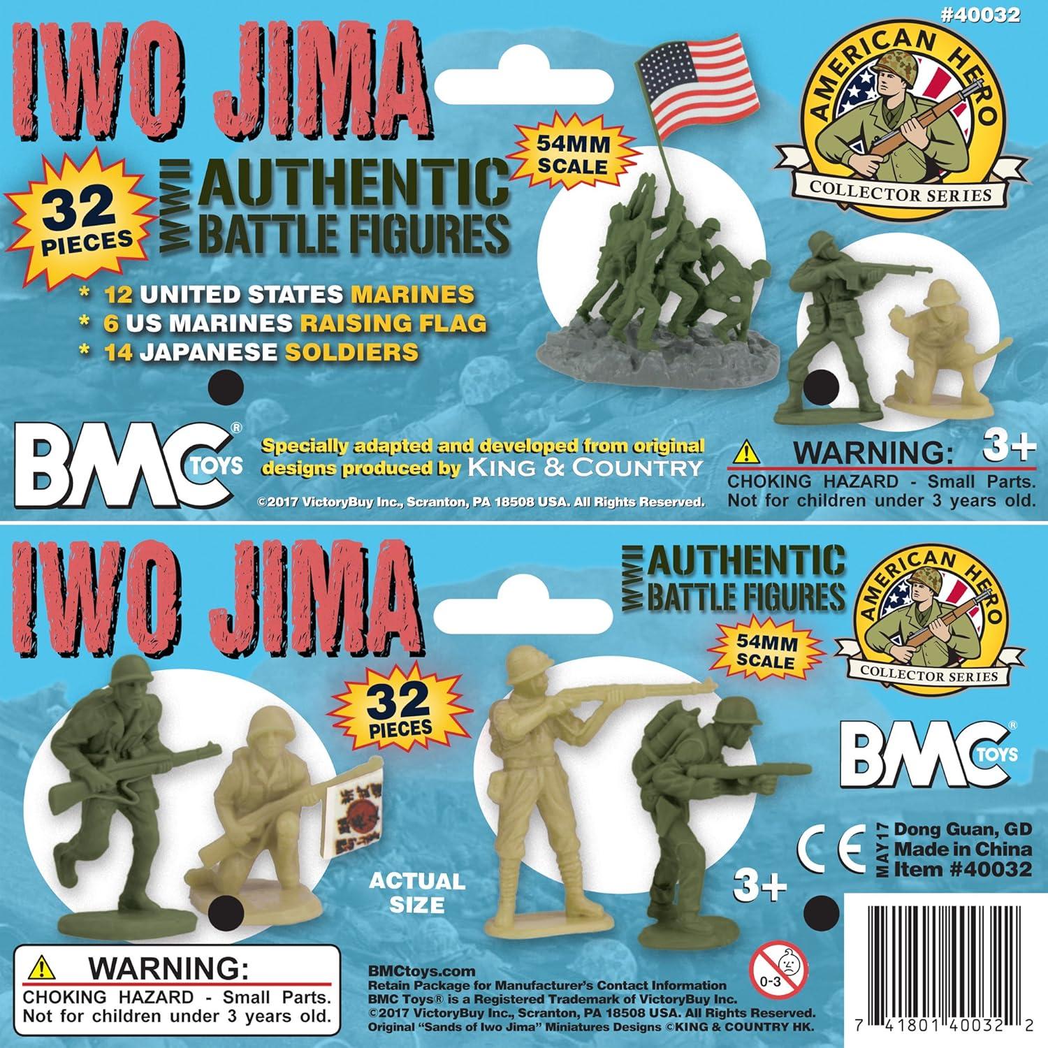 Figuras de Soldados BMC WW2 Iwo Jima - 32 Piezas