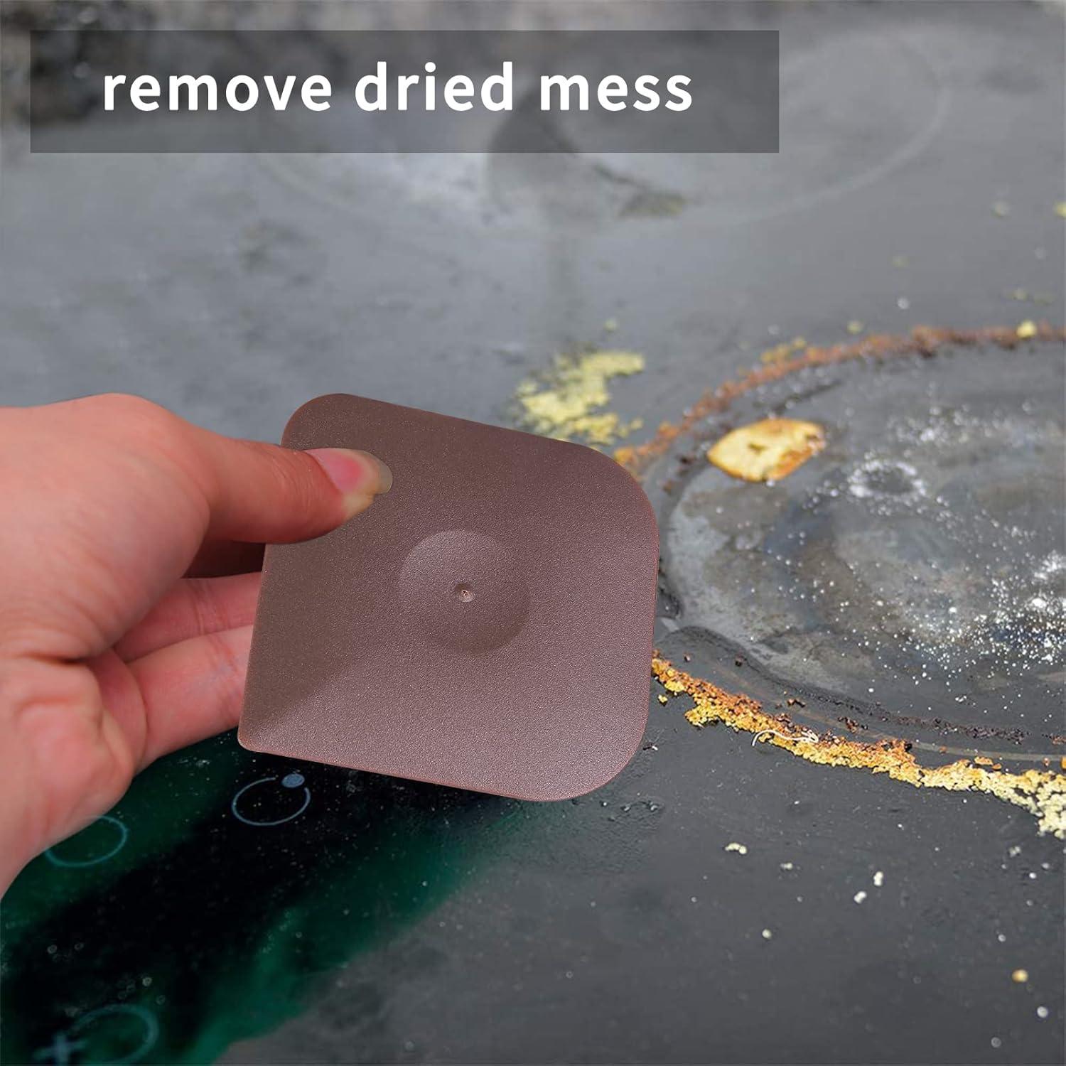 Juego de raspadores de cocina Herda - 3 piezas nylon marrón