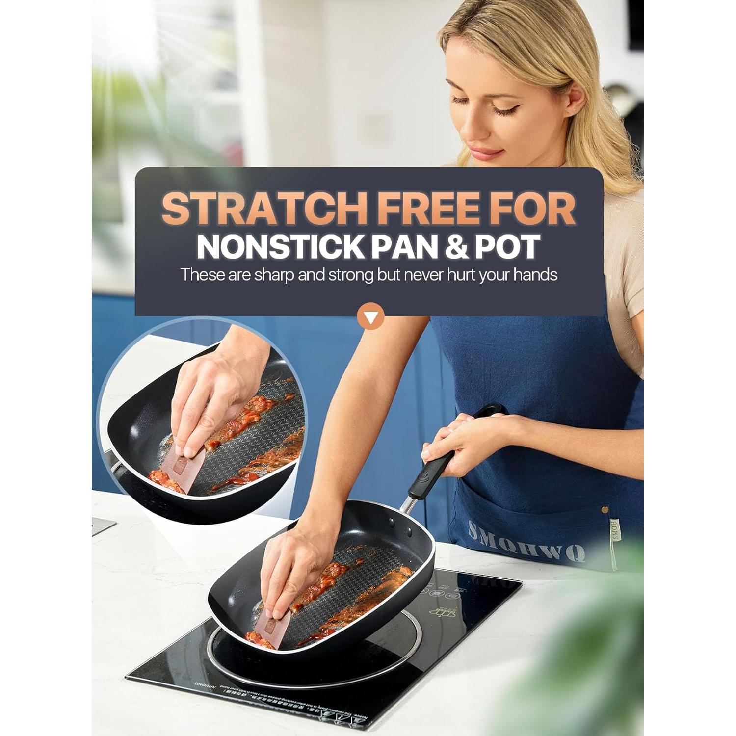 Raspadores de Sartenes CLUEAPOP 5 Piezas Plástico ABS Rosa