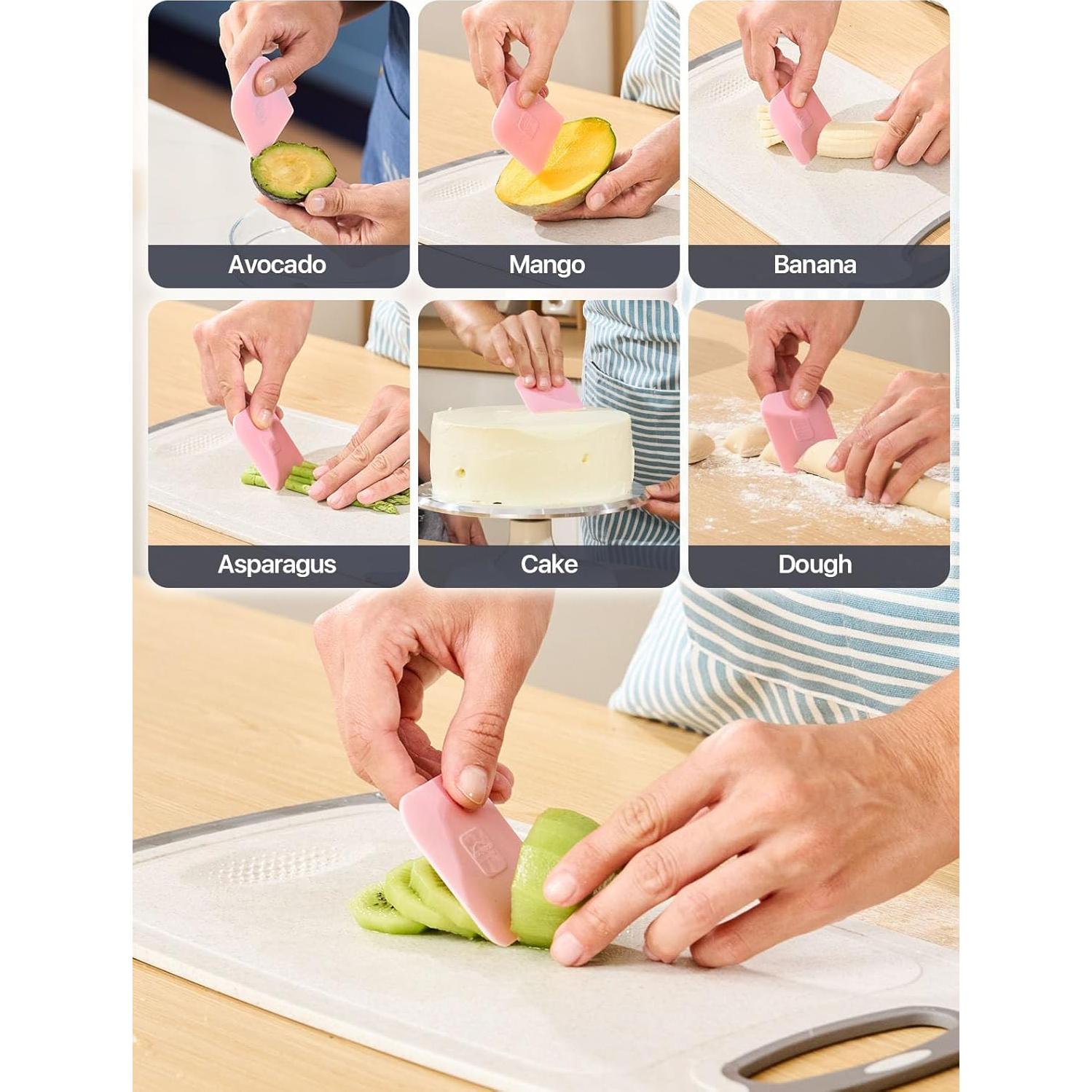 Raspadores de Sartenes CLUEAPOP 5 Piezas Plástico ABS Rosa