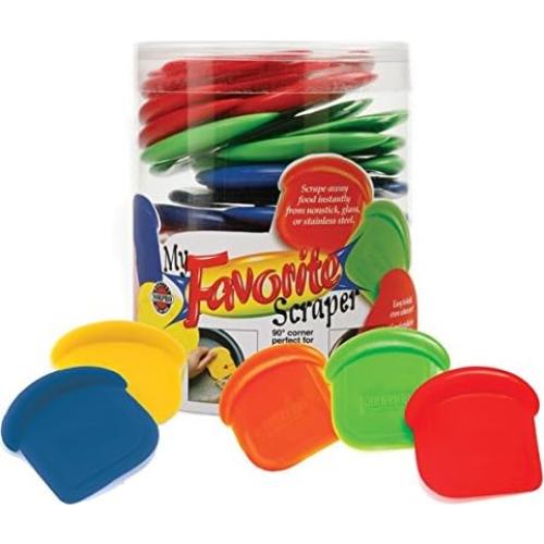 Juego de 4 Raspadores de Nylon Norpro 7,62 cm Colores Variados