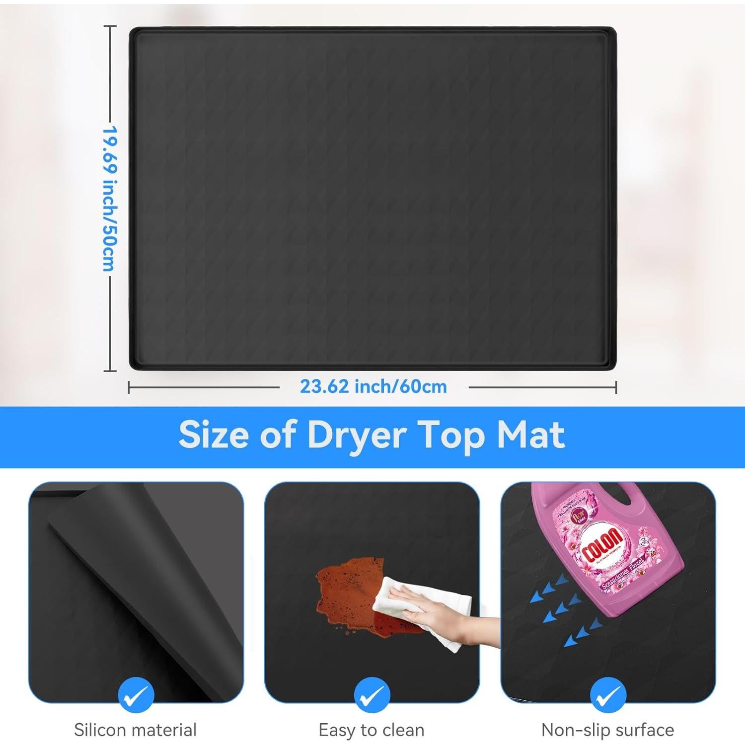 Protector Superior Garolue para Lavadora y Secadora 60x50cm