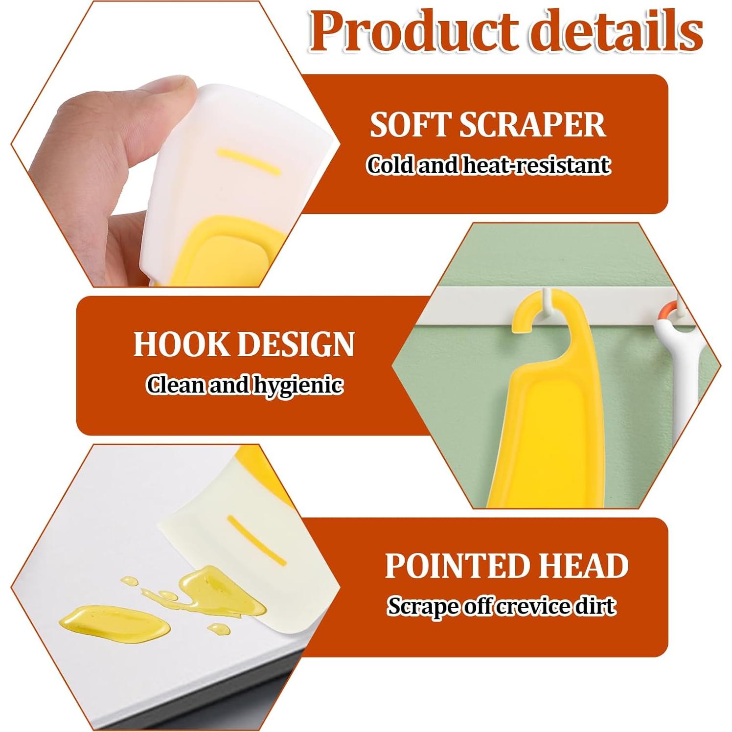 4 Piezas Espátula de Silicona JJUNW para Cocina 13x5cm