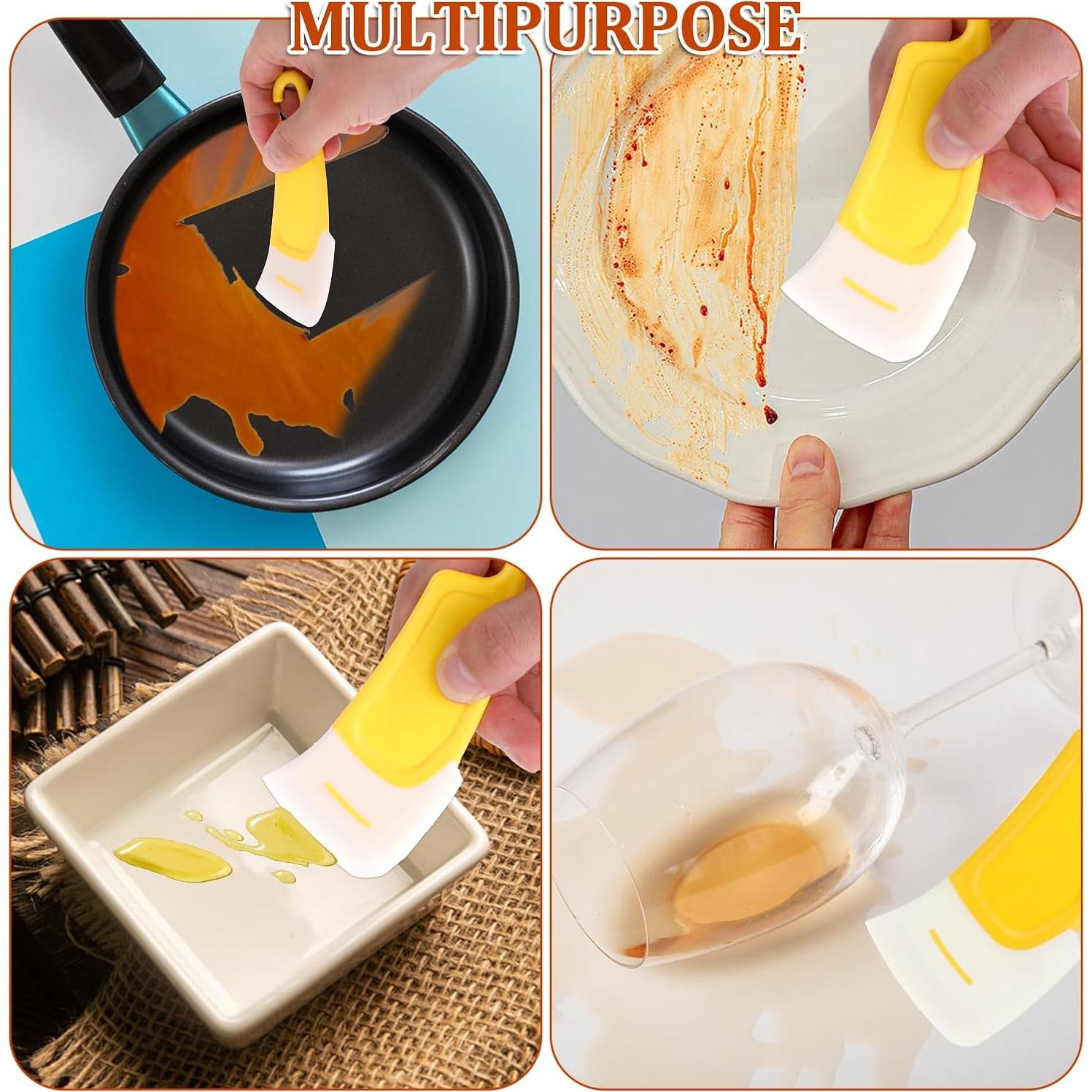 4 Piezas Espátula de Silicona JJUNW para Cocina 13x5cm