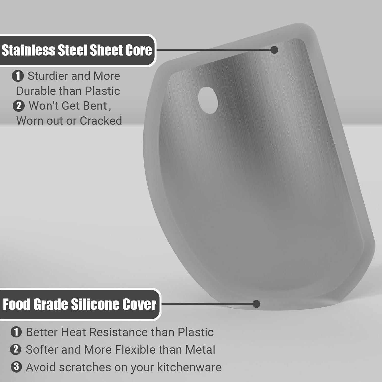 Raspador de Tazón de Silicona SAPID 15.2x10.9 cm Gris