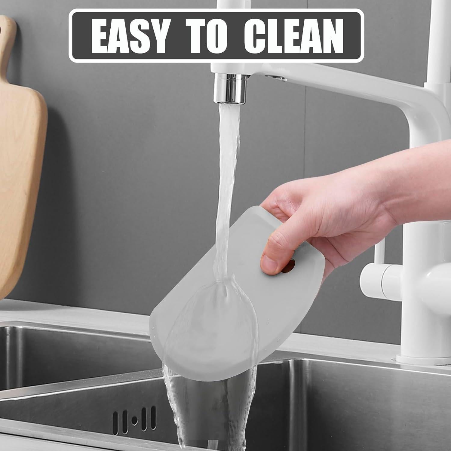 Raspador de Tazón de Silicona SAPID 15.2x10.9 cm Gris