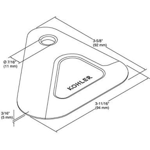Raspador de Olla Kohler K-8624-0 Silicona y Nylon Blanco