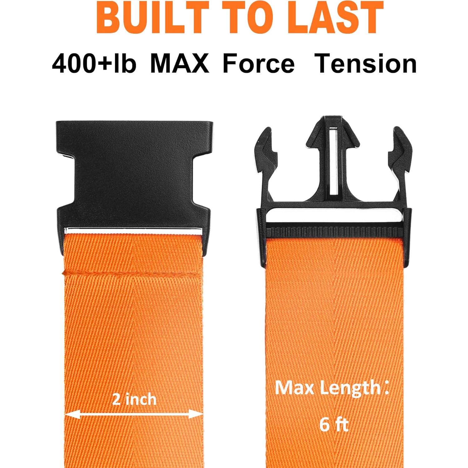 Correas de Equipaje Nylon Chelmon 4 Piezas Naranja 1.83m