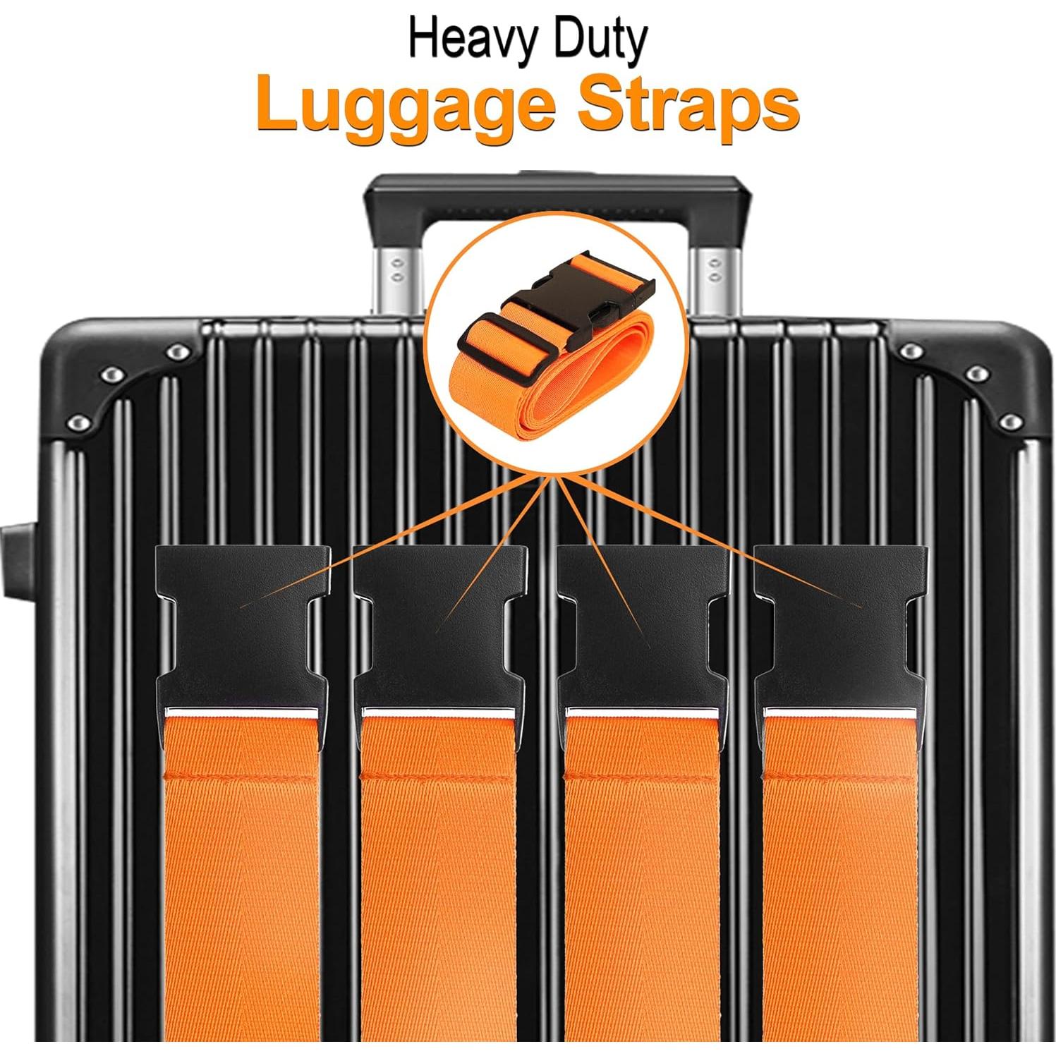 Correas de Equipaje Nylon Chelmon 4 Piezas Naranja 1.83m