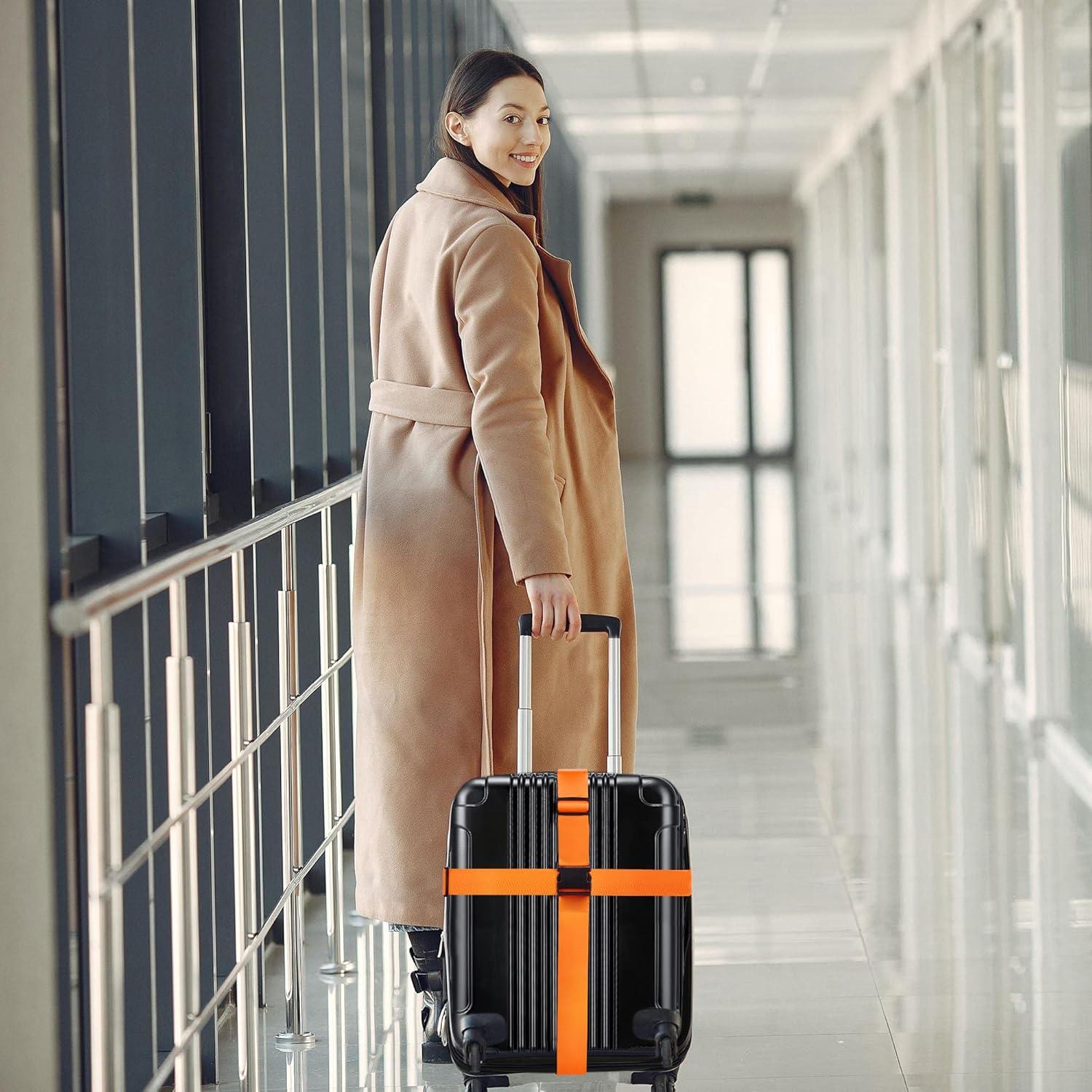 Correas de Equipaje Nylon Chelmon 4 Piezas Naranja 1.83m