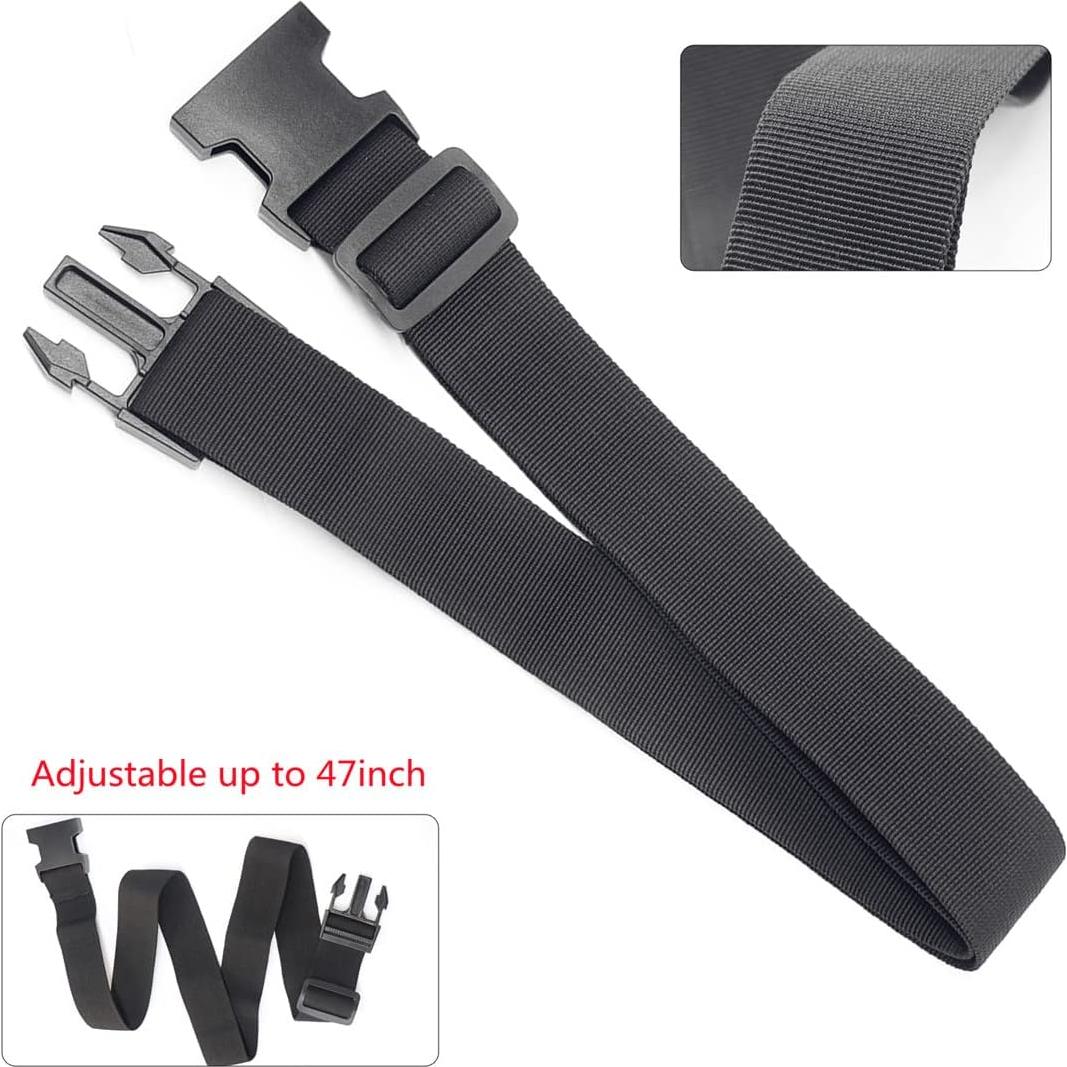 Correas de Equipaje Ajustables Ajmyonsp 2Pcs Negro 63,5 cm