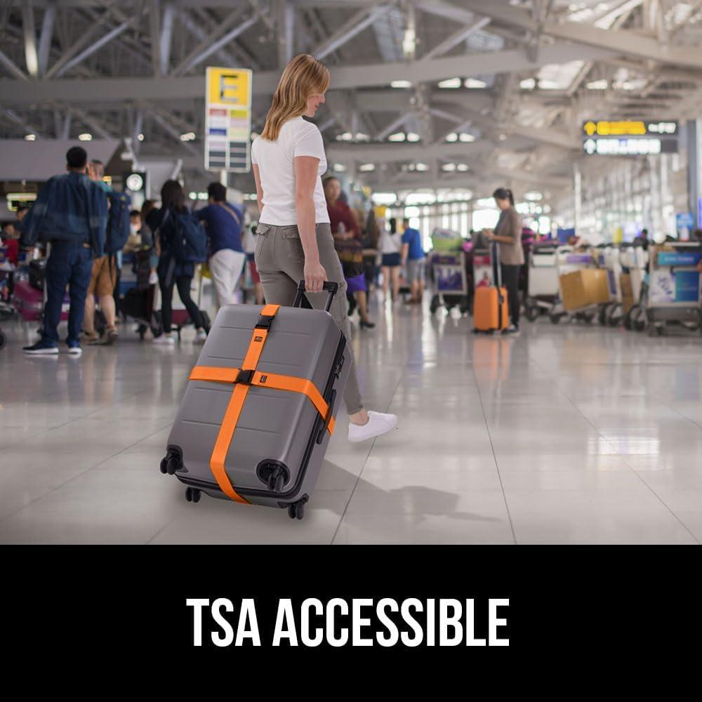 Correas de Equipaje Ajustables Gorilla Grip Naranja 2 Pzas