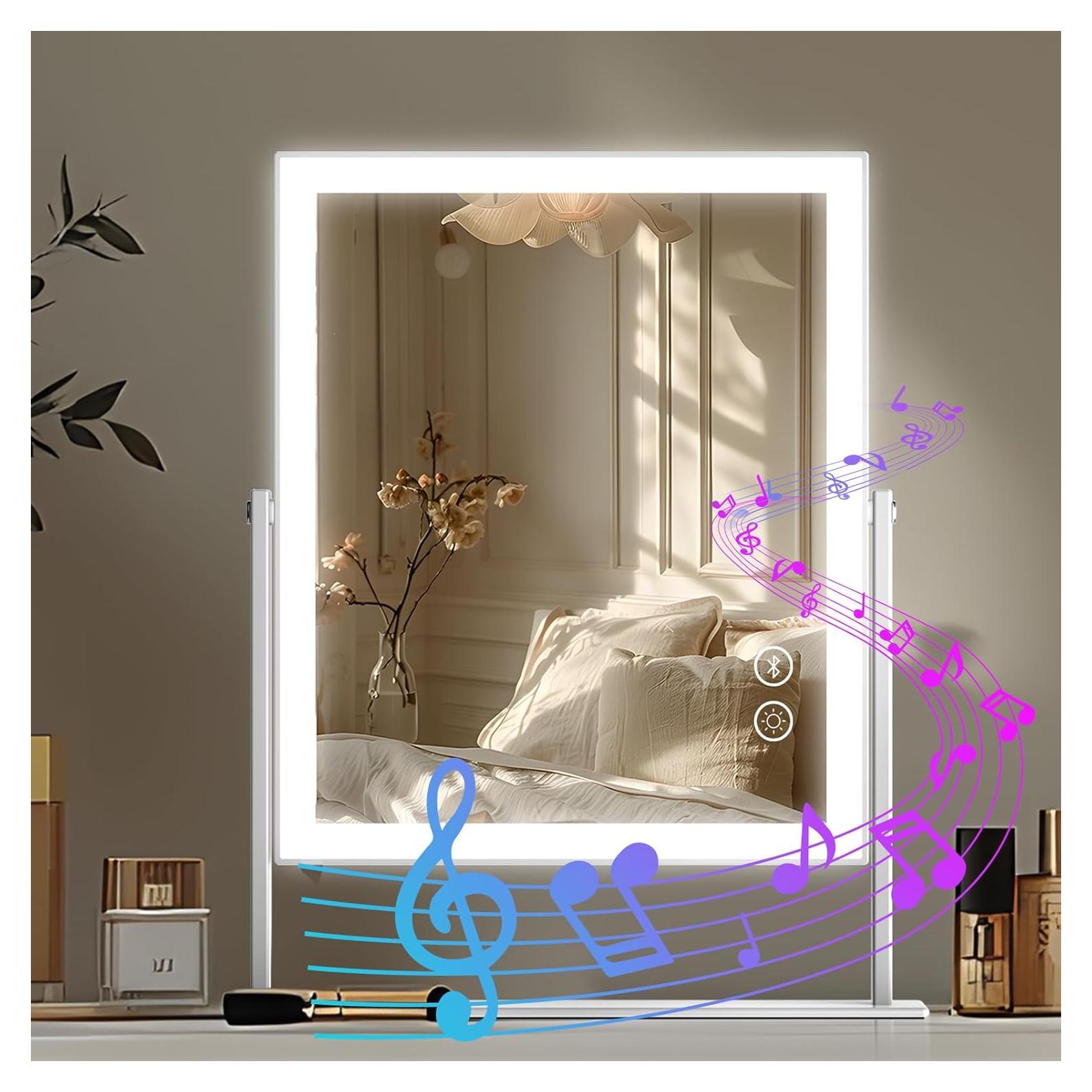 Espejo de Tocador Fenair LED con Altavoz Bluetooth 10X Aumento